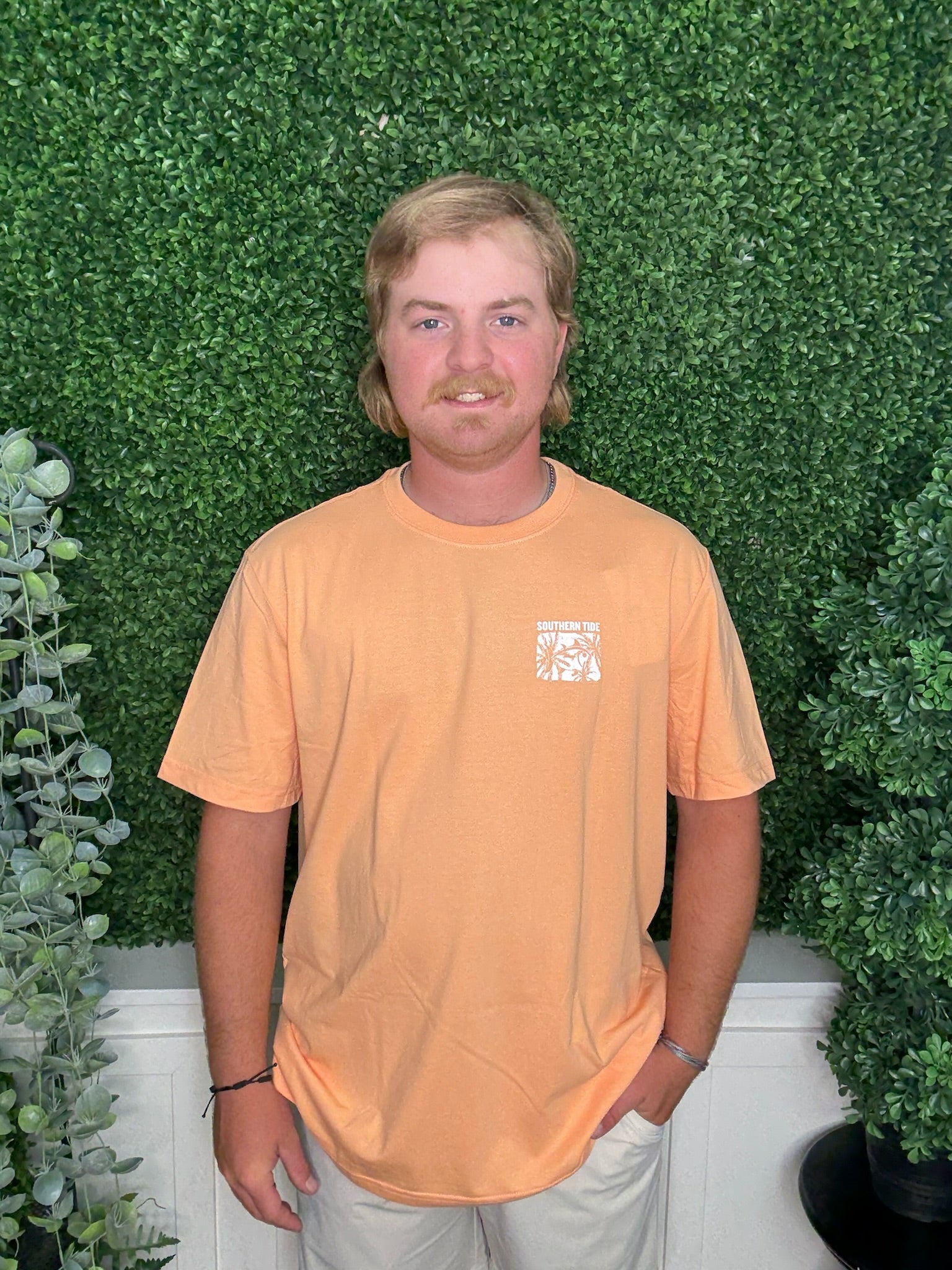 SS PLAM AND BREEZY TEE - SALMON BLUFF ORANGE