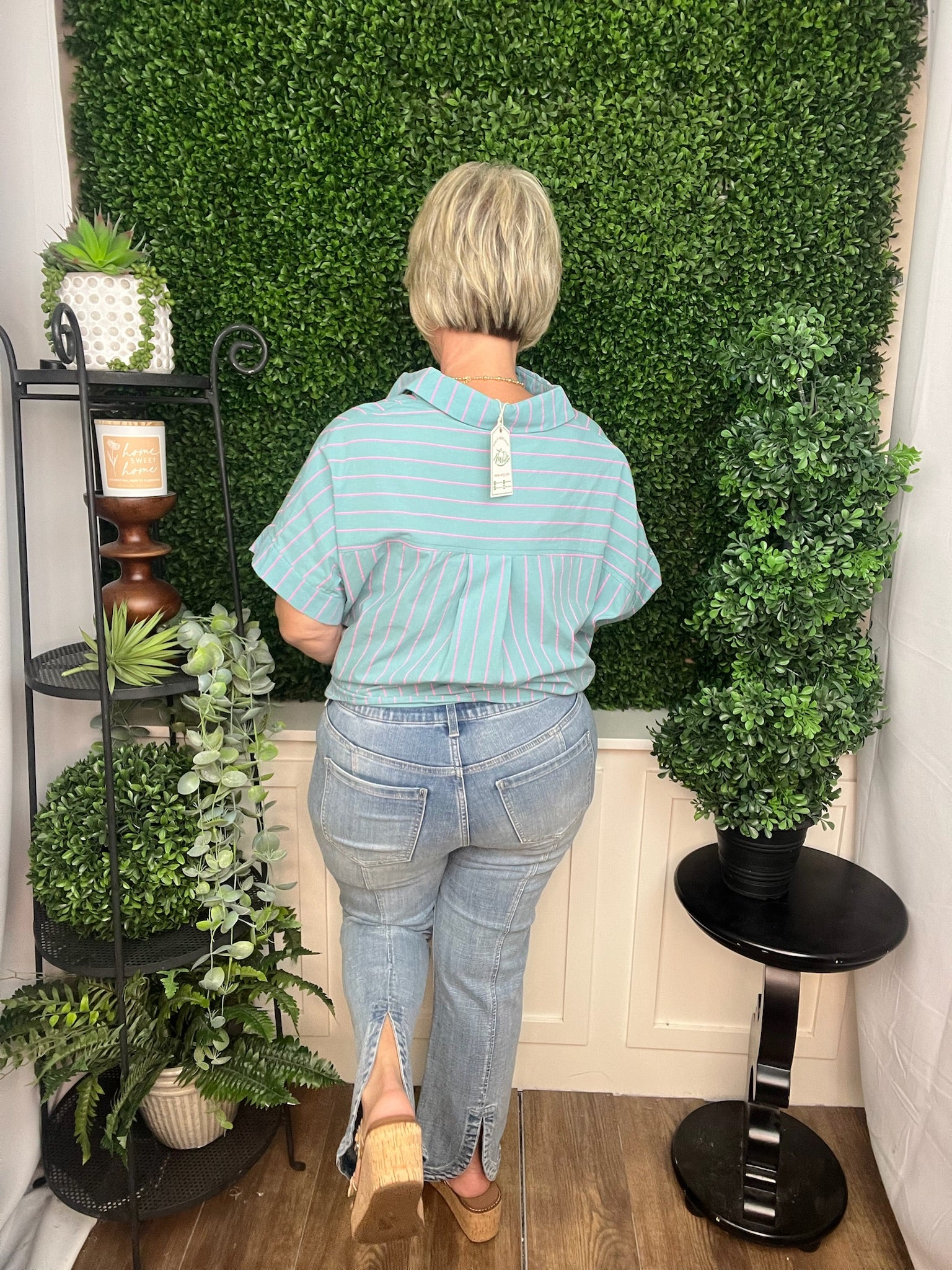 GIA GLIDER CROP FLARE W/TULIP BACK SLIT - BRYCE CANYON