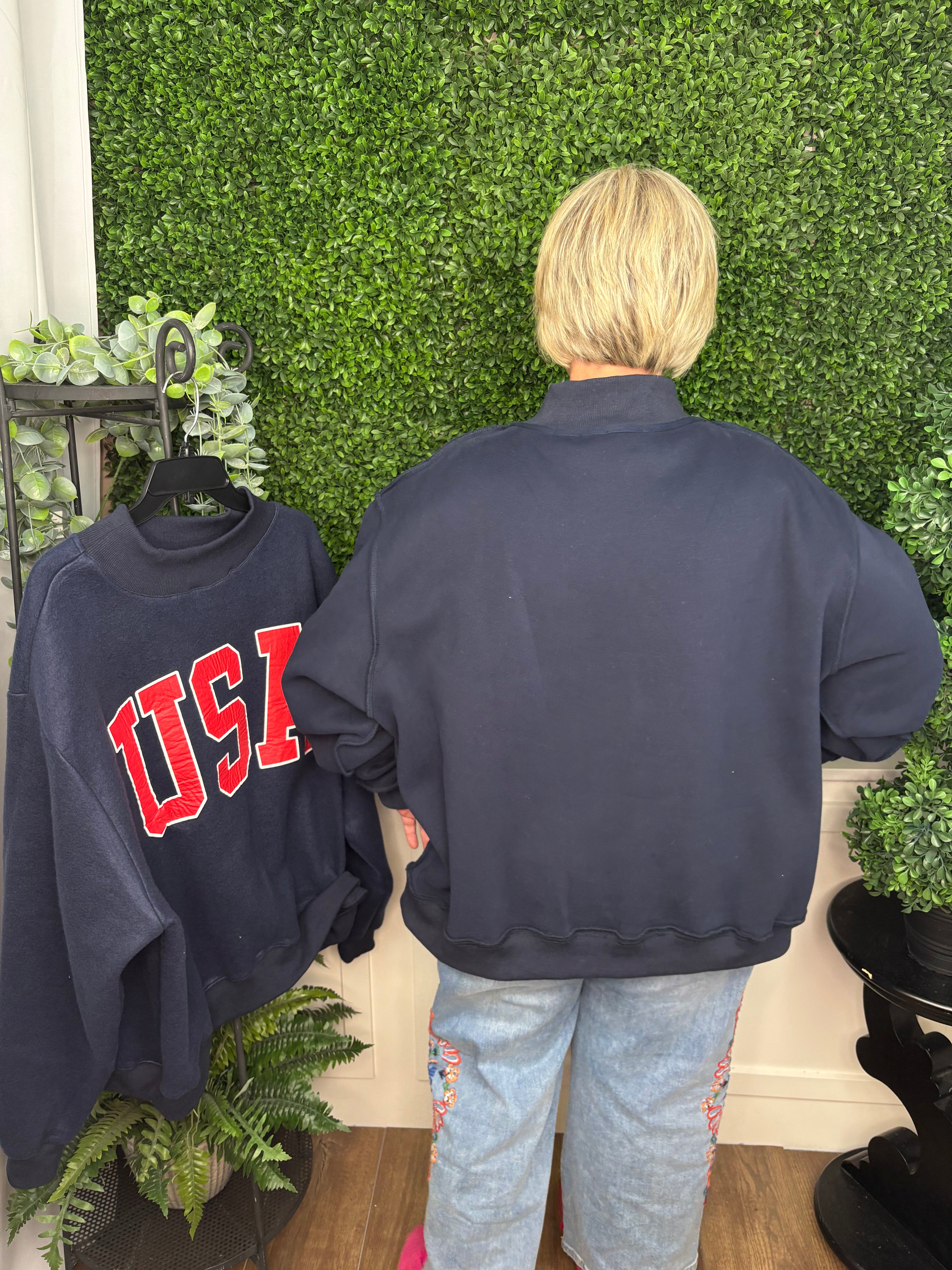 Classic Flag Graphic Pullover