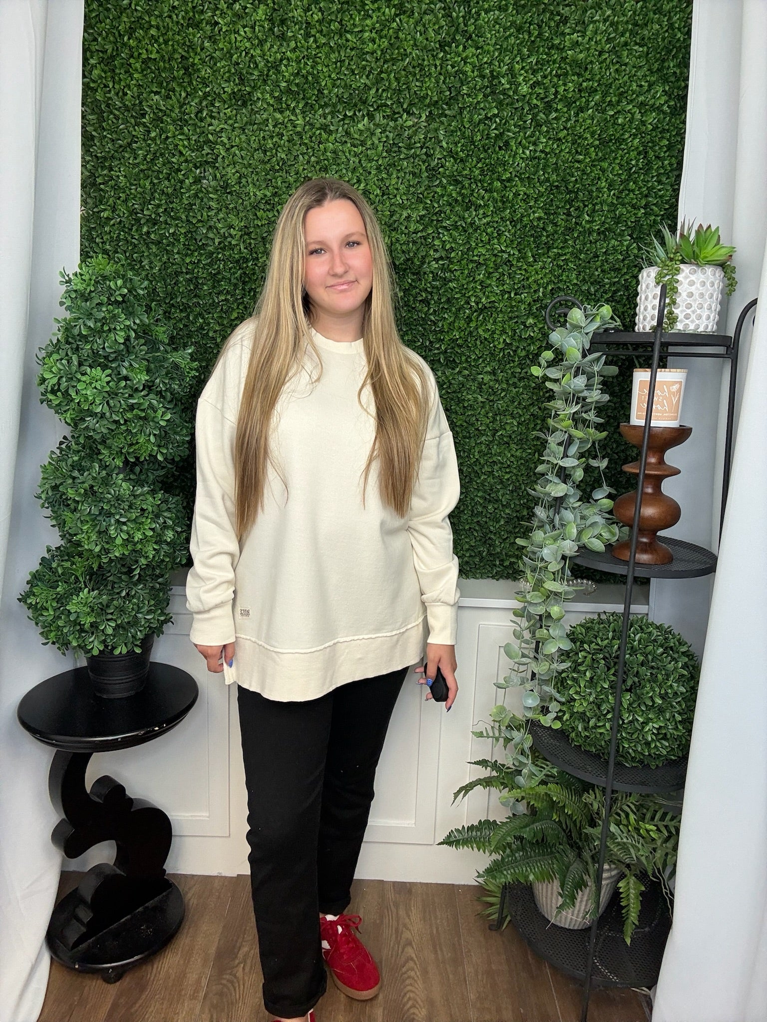 MELANGE LA JOLLA TOP - IVORY