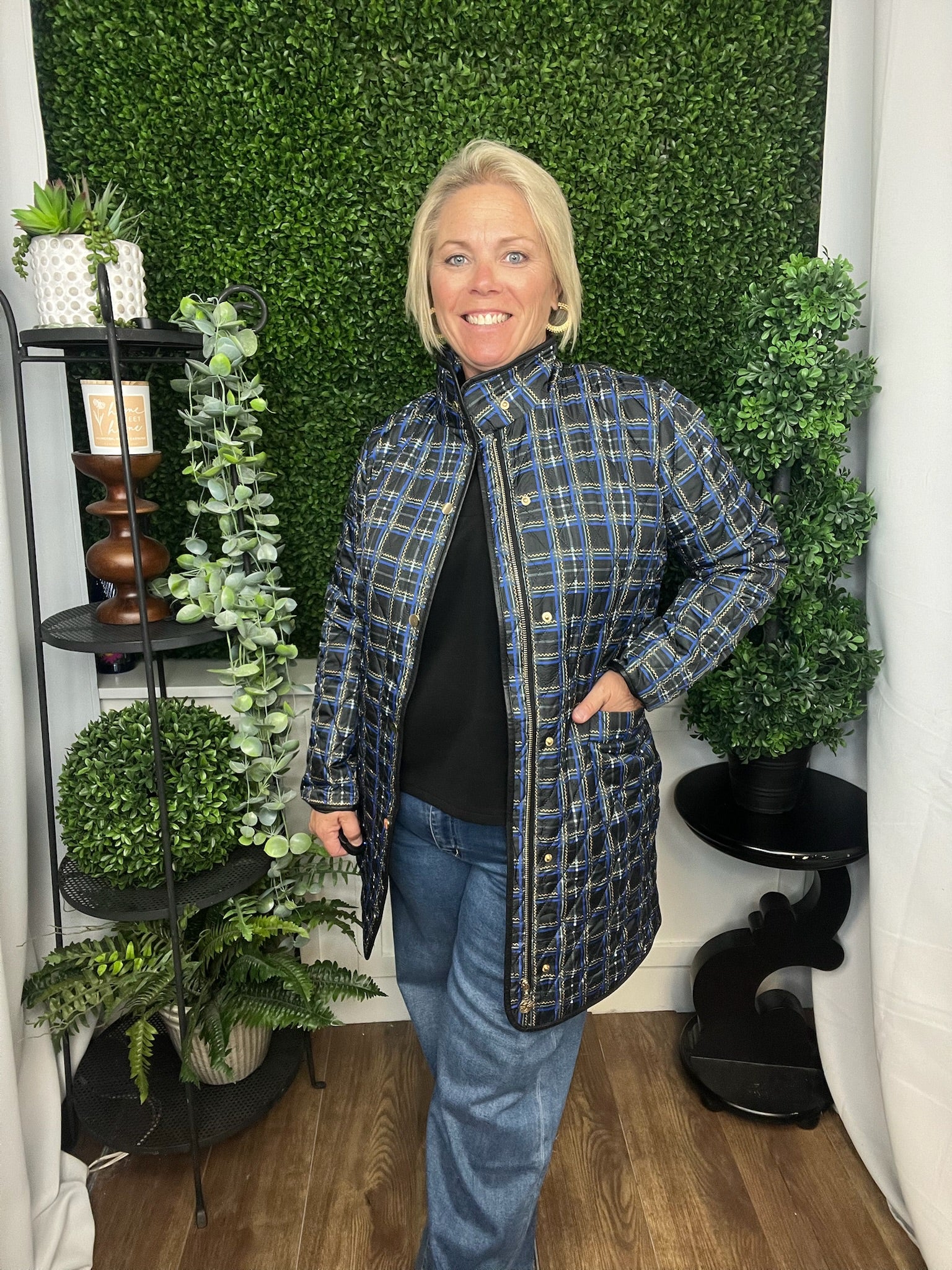 MIDI BUTTON JACKET - BLACK