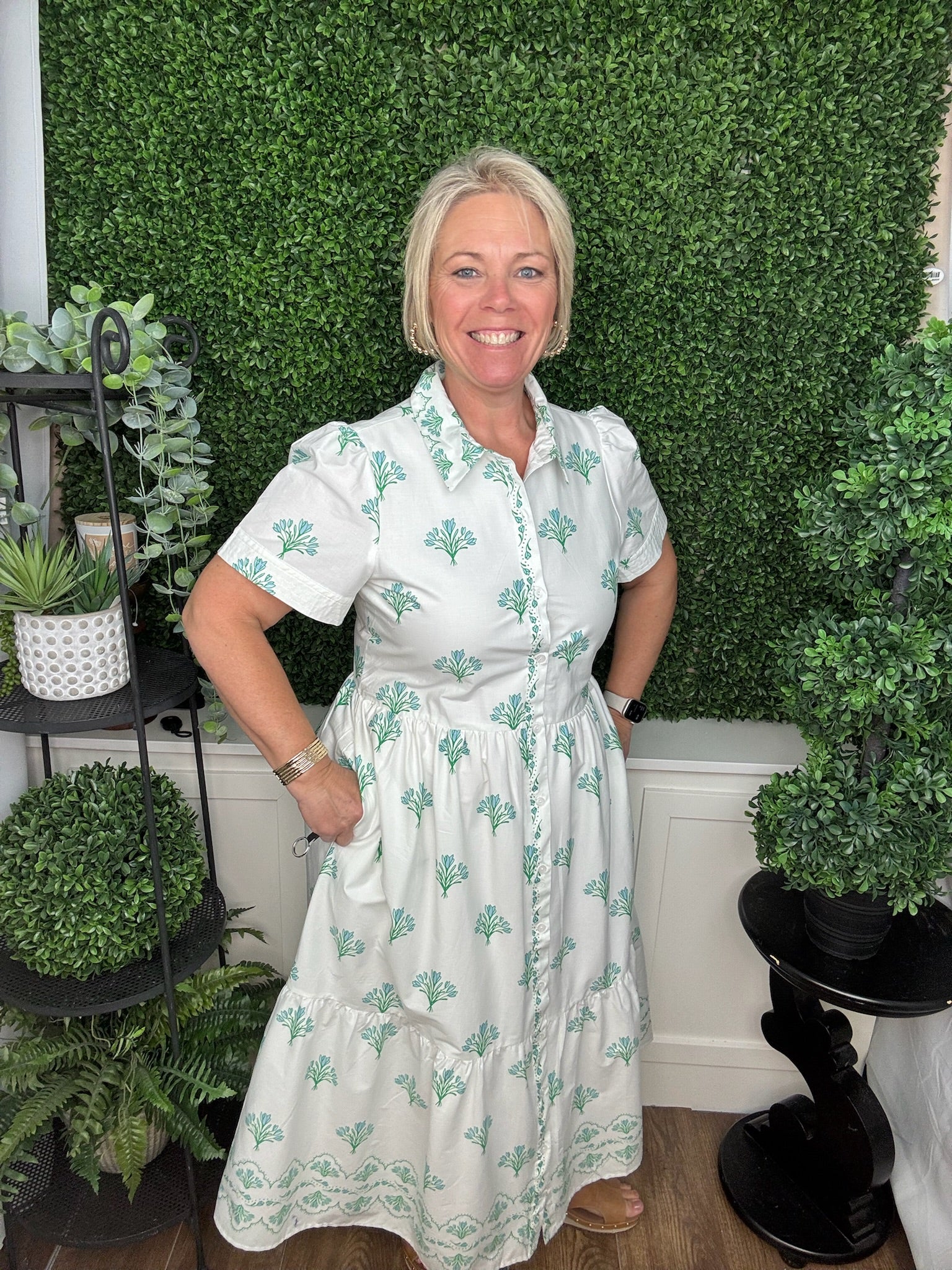 DRESS JEMA BELL BLOOMS BLUE