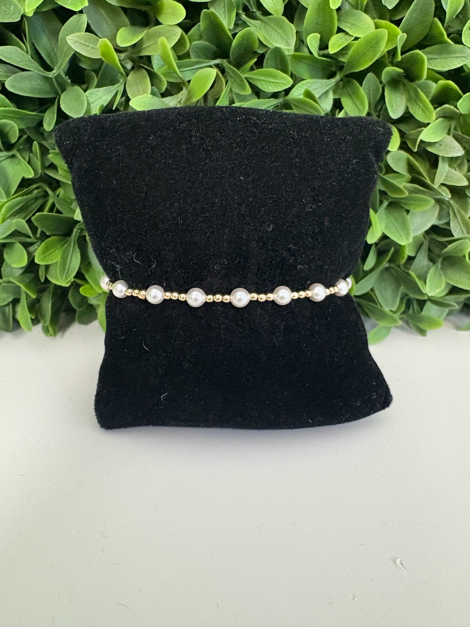 EGIRL CLASSIC SINCERITY PATTERN 4MM BEAD BRACELET - PEARL