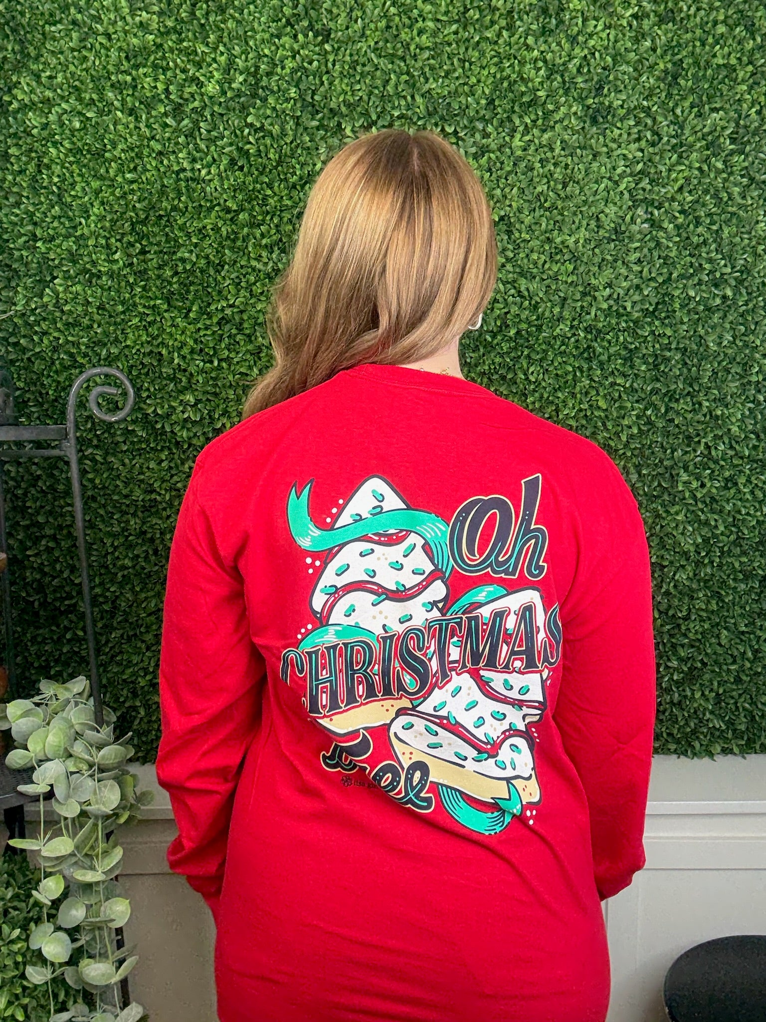 OH CHRISTMAS TREE LS RED