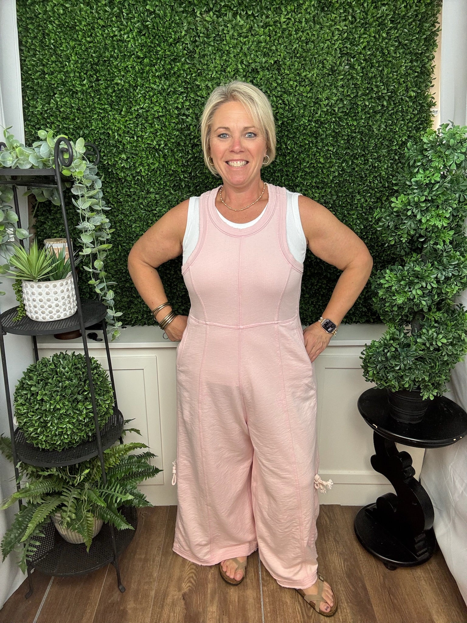 WASHED JUMPSUIT ROSE