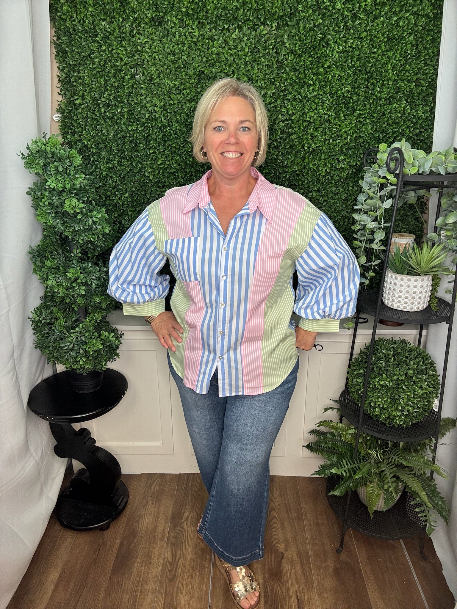 COLOR BLOCK STRIPE TOP