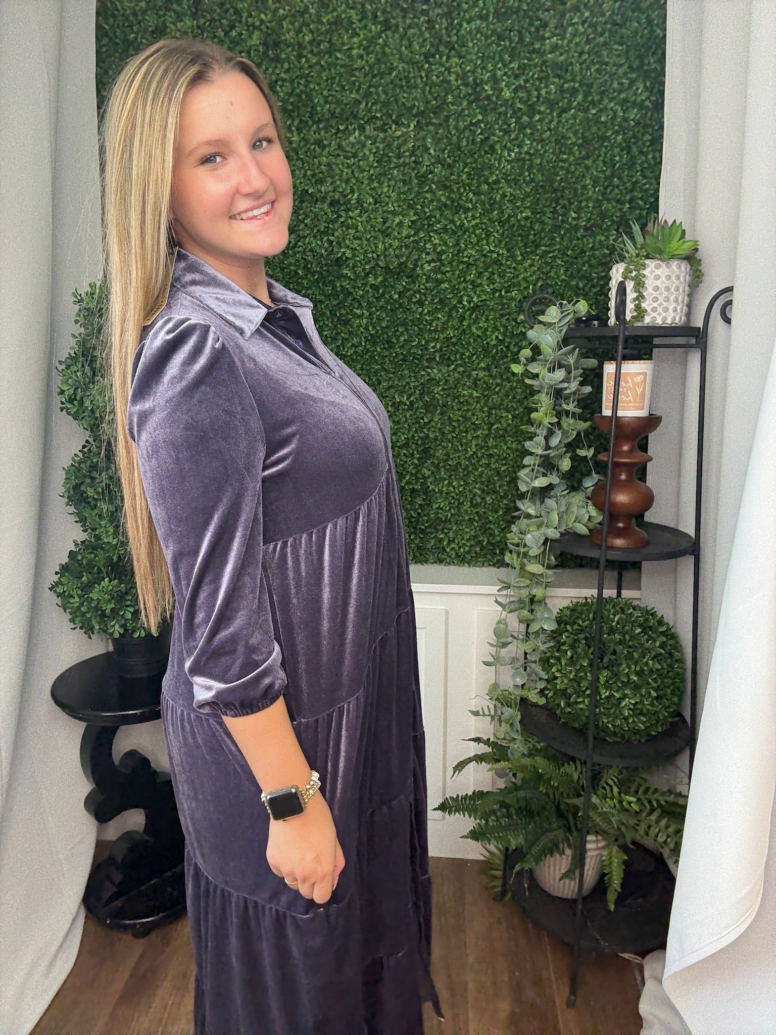 ROMANCE IMAGINED VELOUR DRESS - MULBERRY