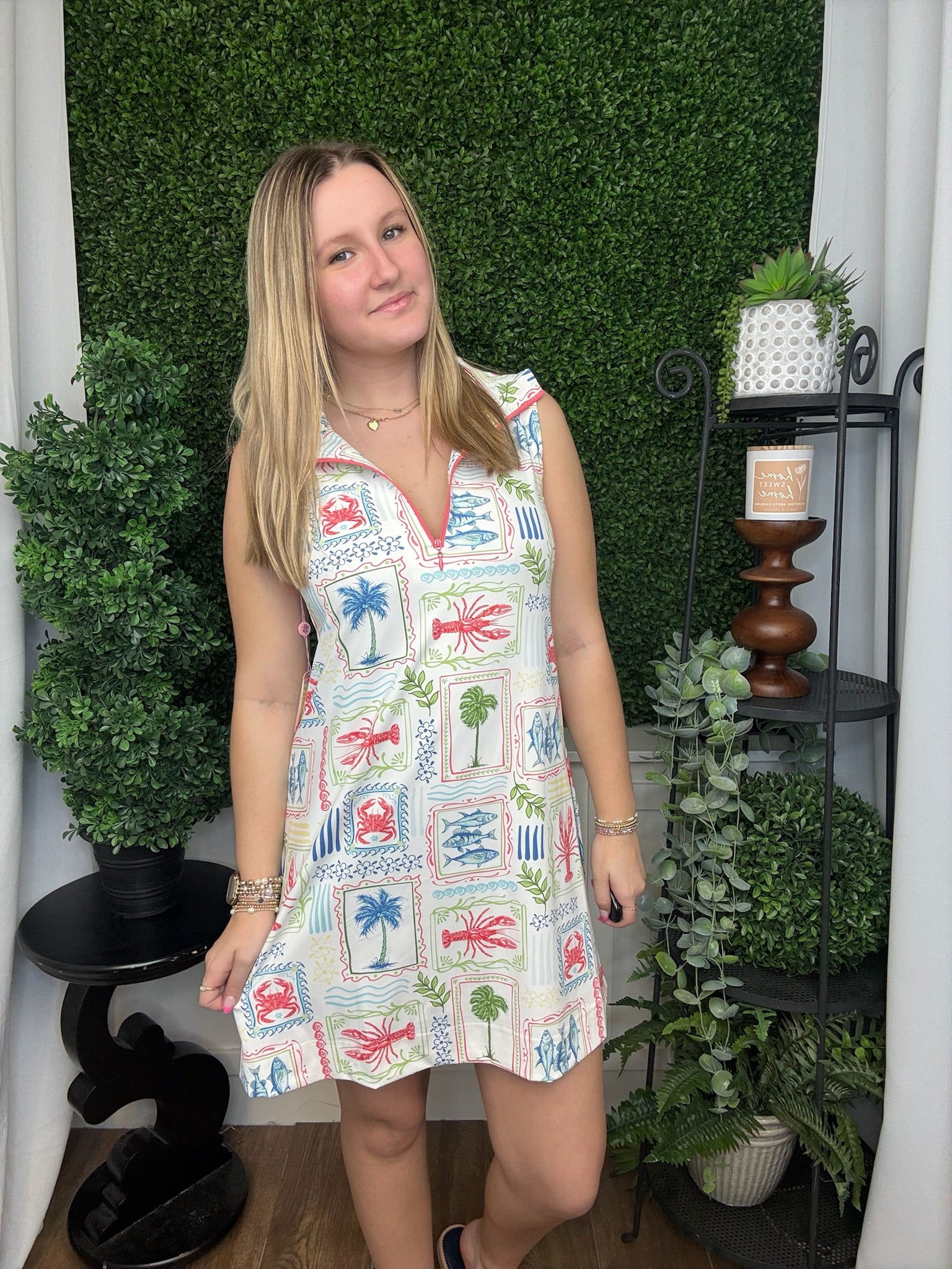 UPF ZIP DRESS - SEA PATCH