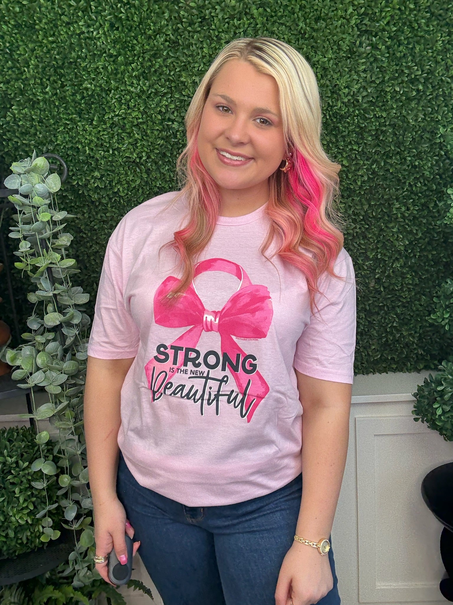 STRONG IS THE NEW BEAUTIFUL SS - LIGHT PINK