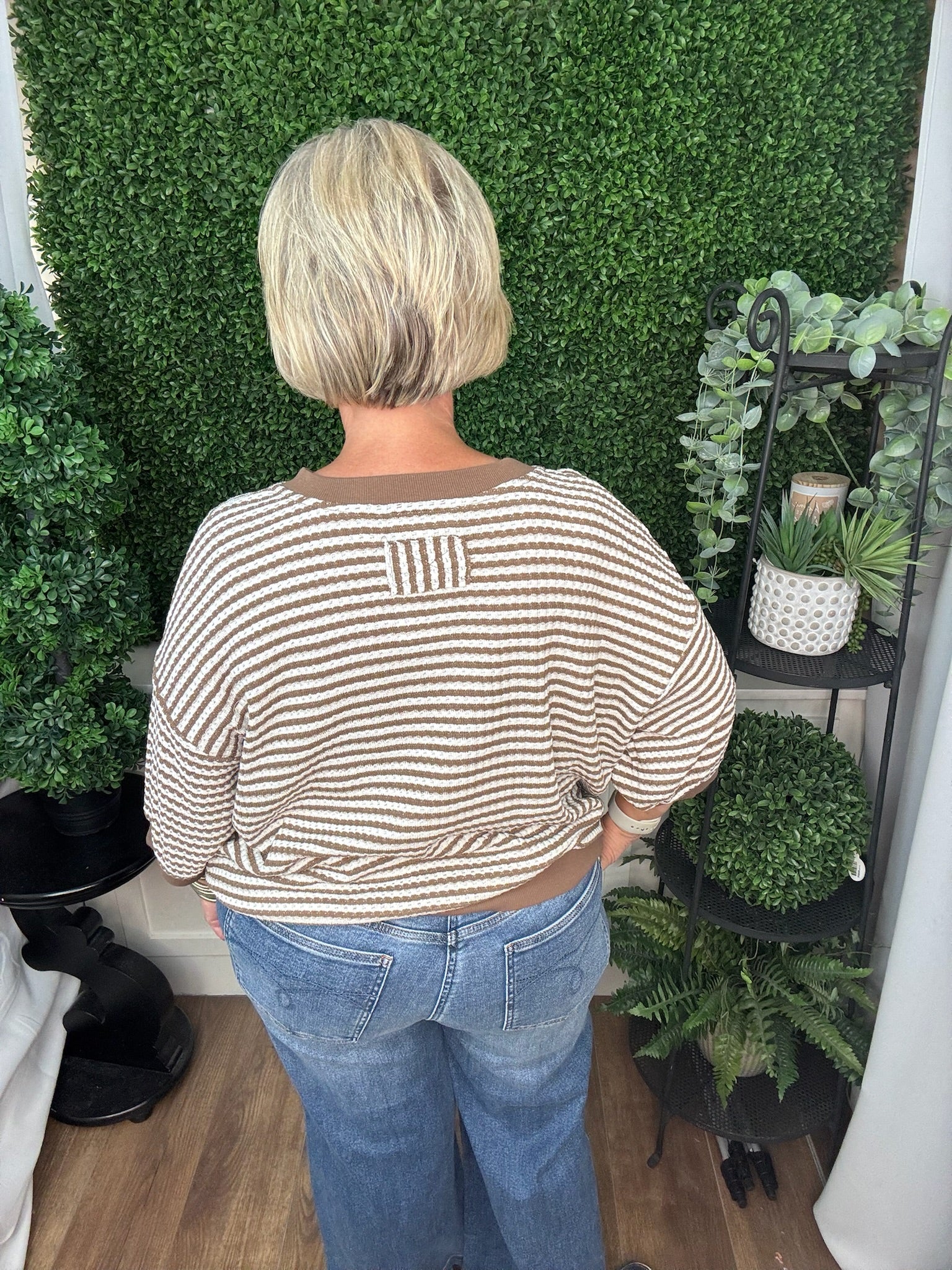 STRIPED KNIT TOP