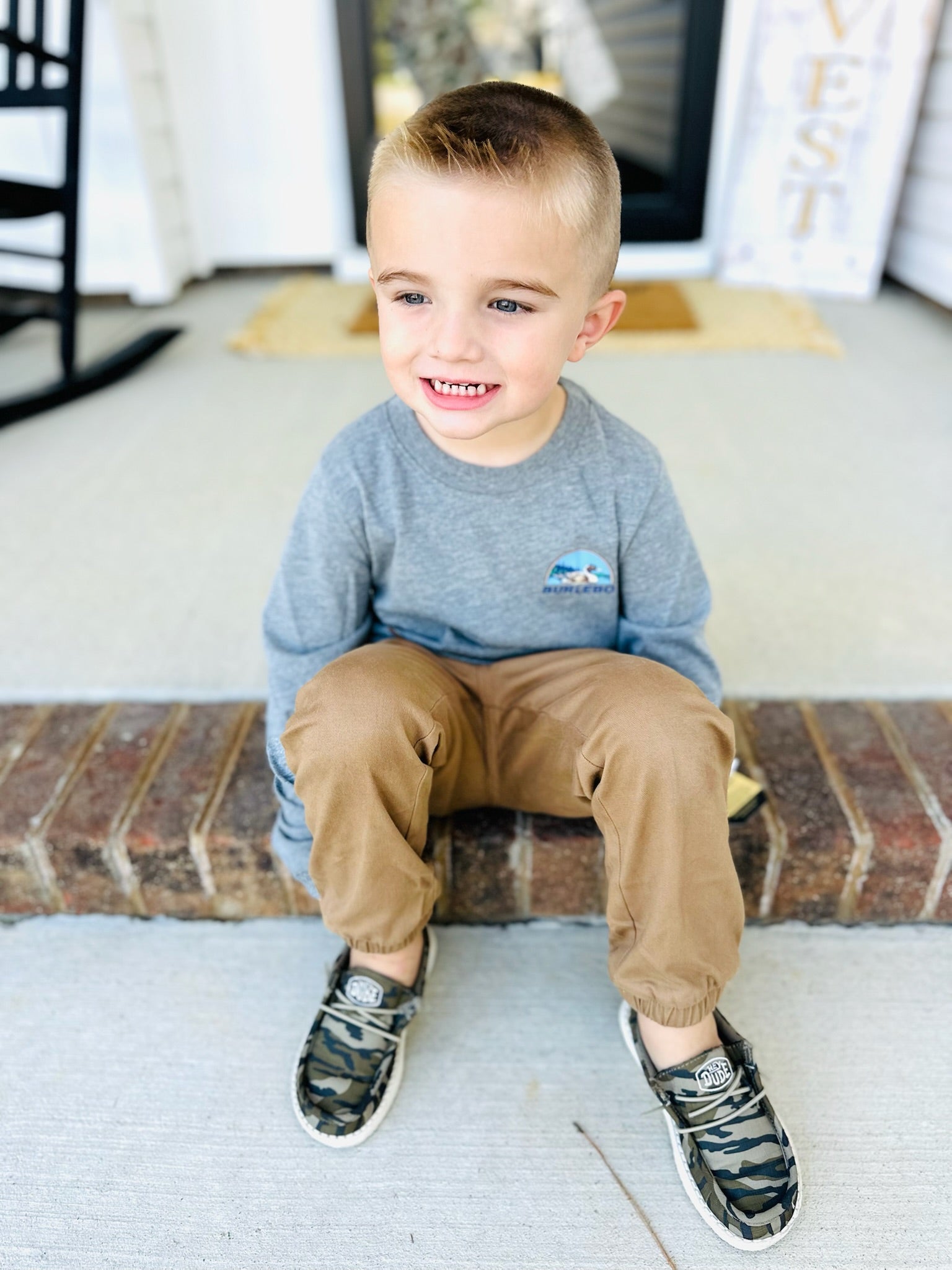 YOUTH - FIELD COMPAION LS TEE - DARK HEATHER GREY