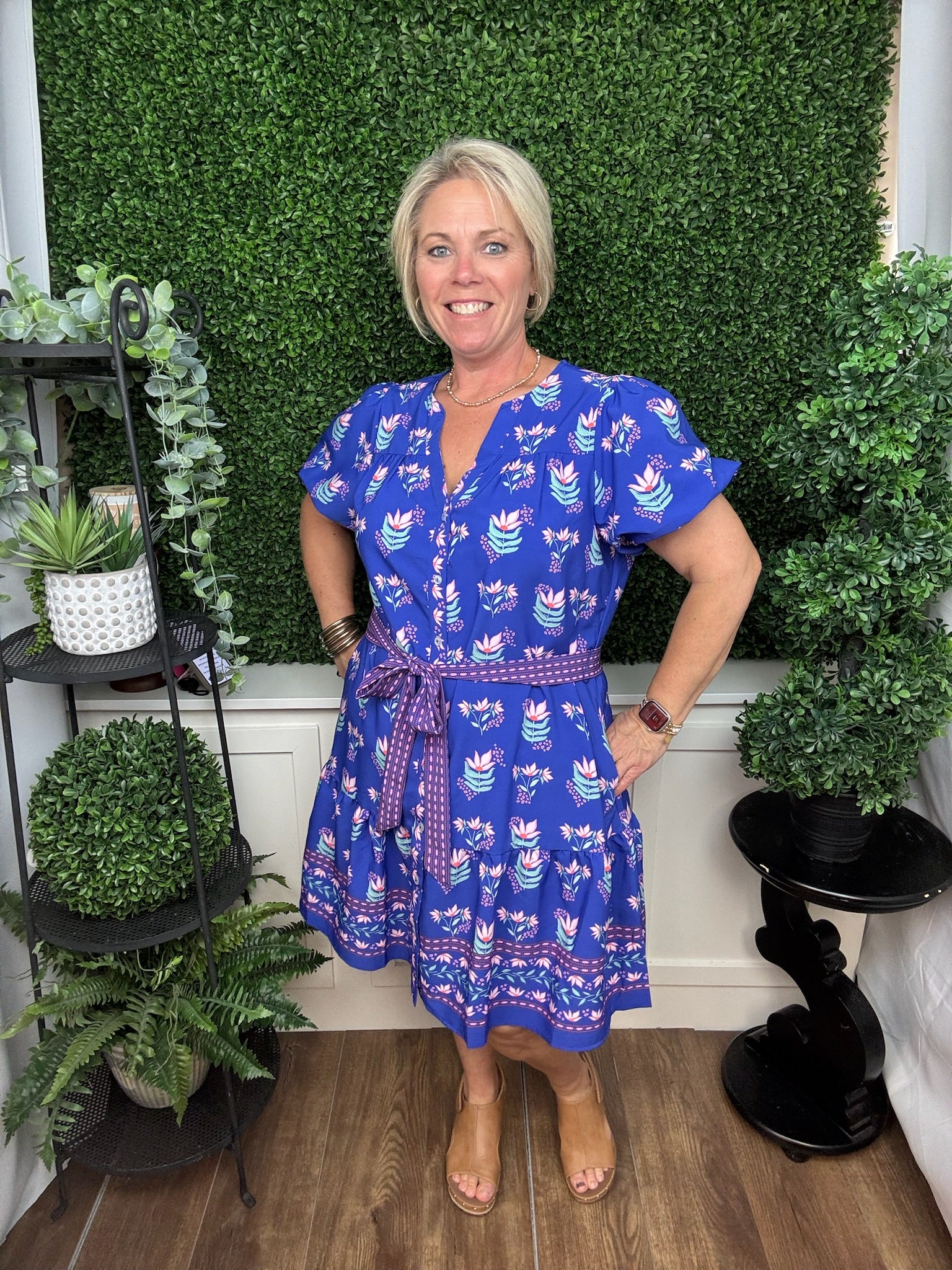 DRESS ADDISON PETAL KEEPSAKE BLUE