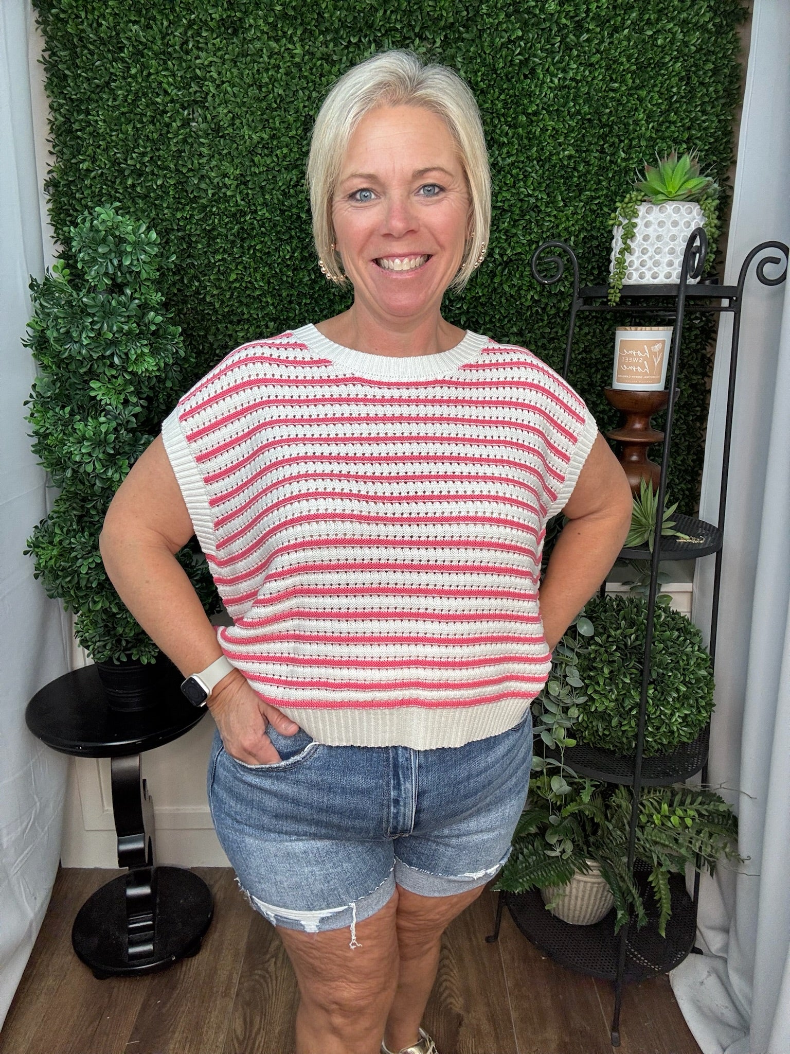 Candy Stripe Knit Top