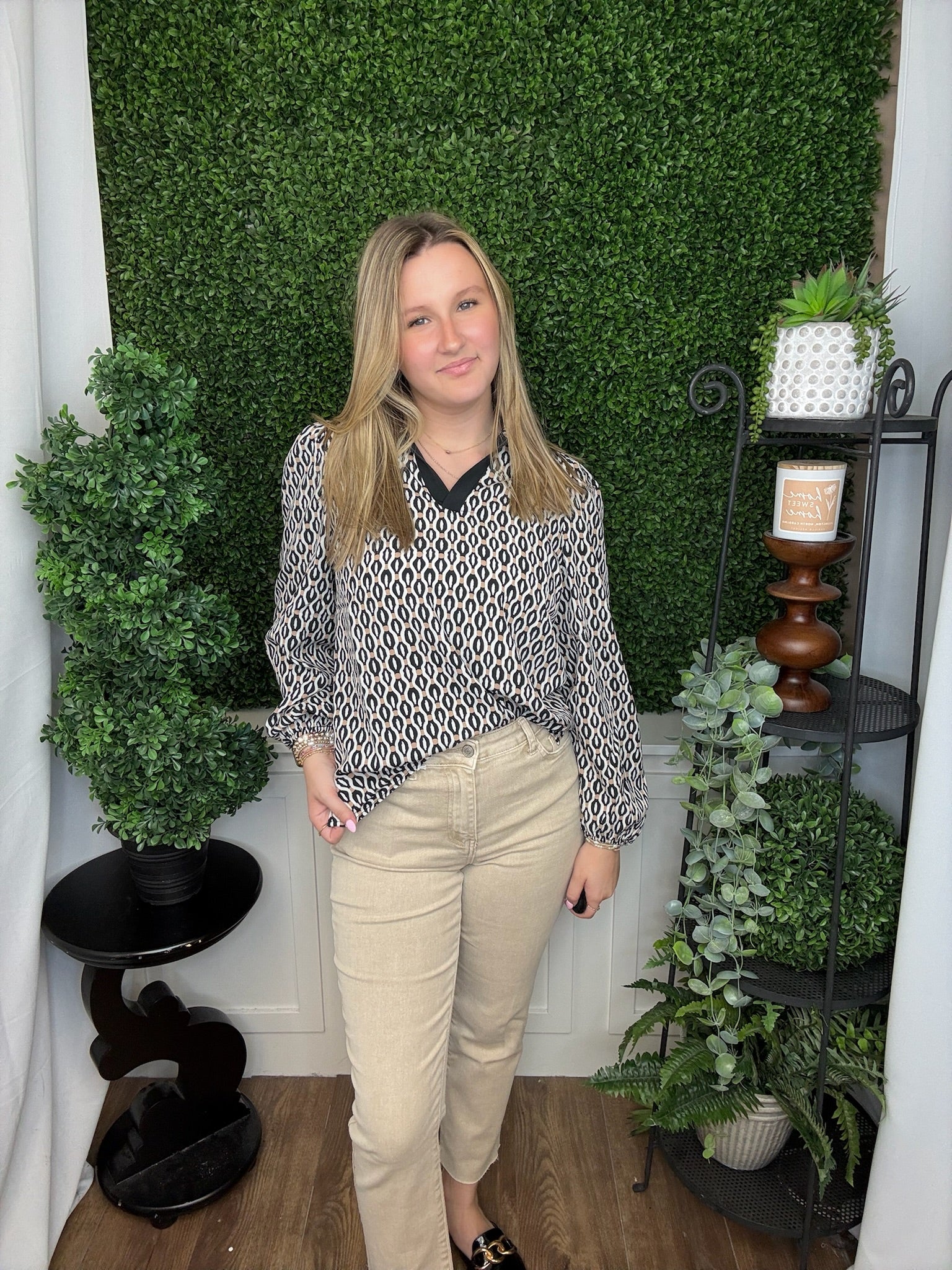 KAYLA TOP HIGH NOTES TAN