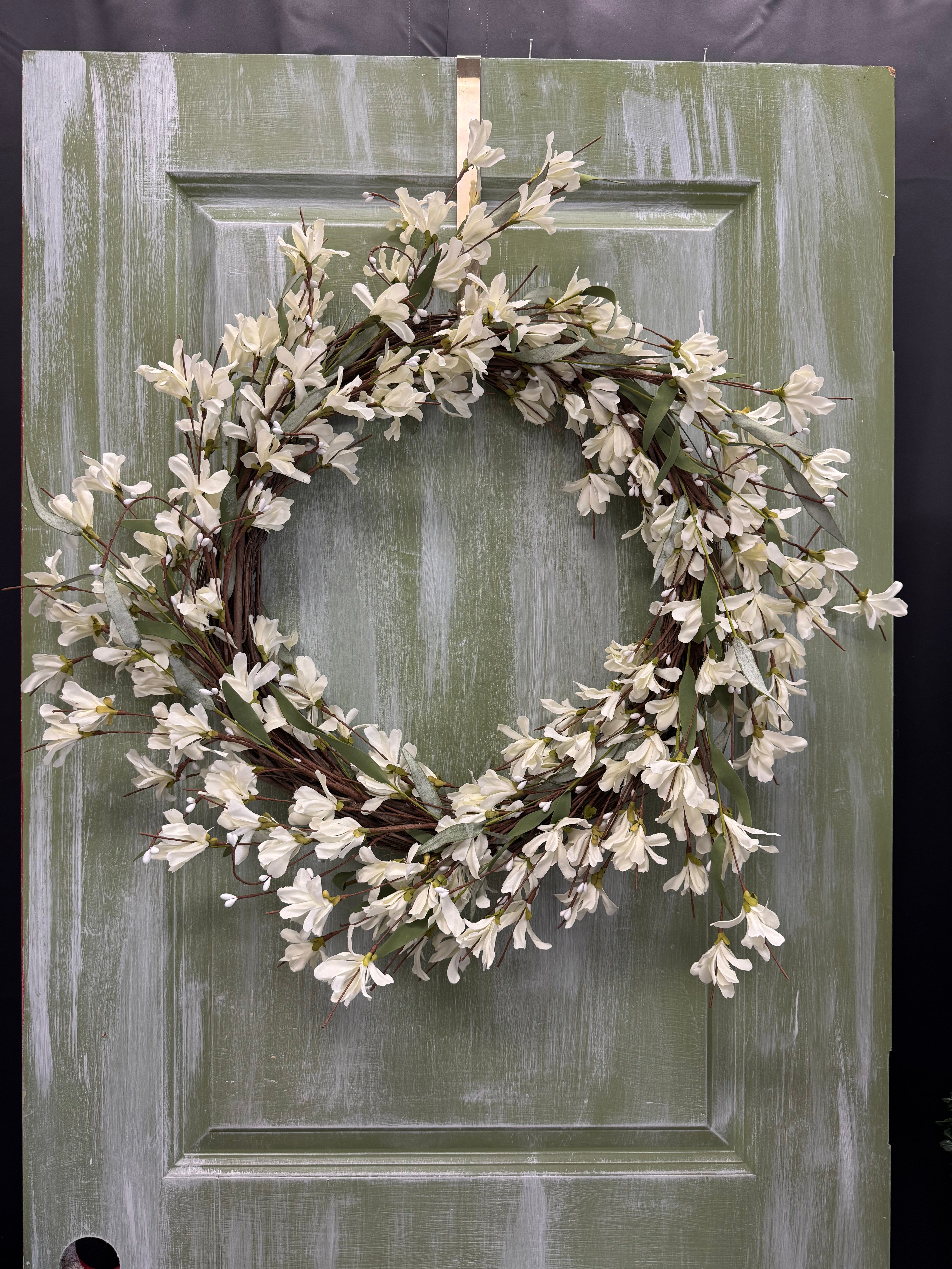 FALL FLORAL IVORY WREATH