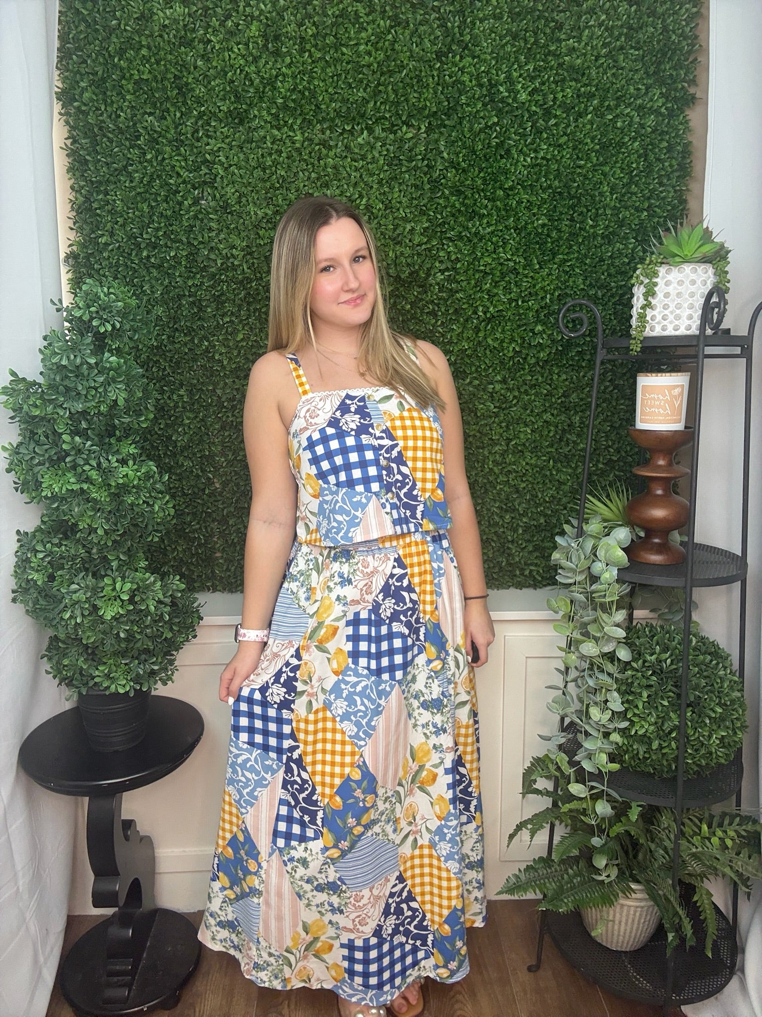 Sunlit Patchwork Picnic Skirt