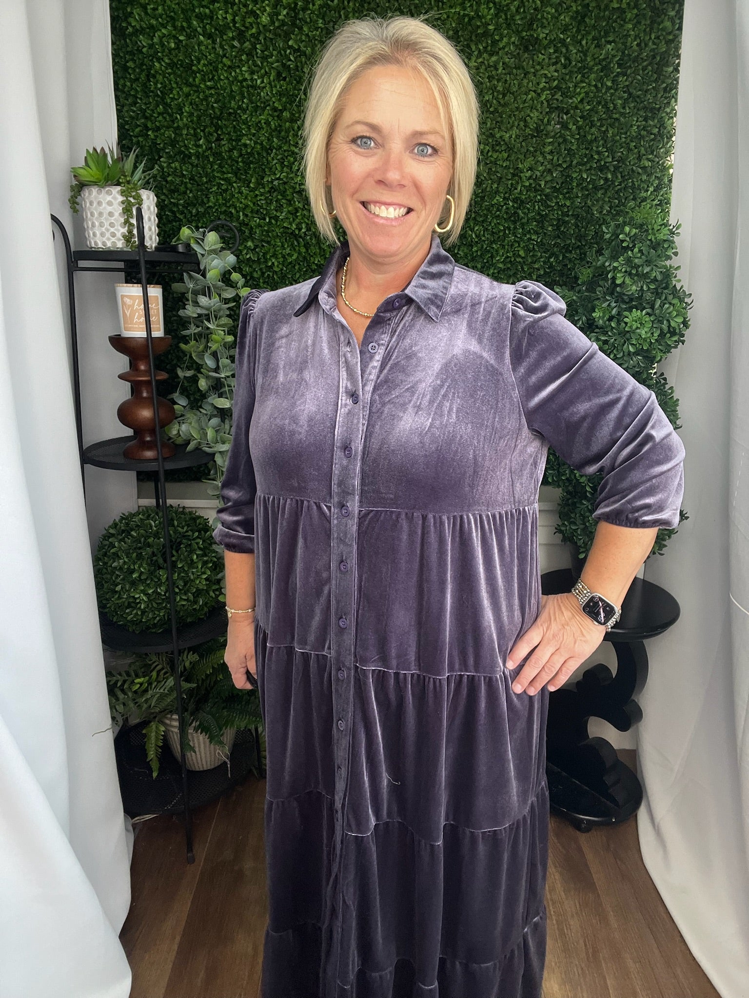 ROMANCE IMAGINED VELOUR DRESS - MULBERRY