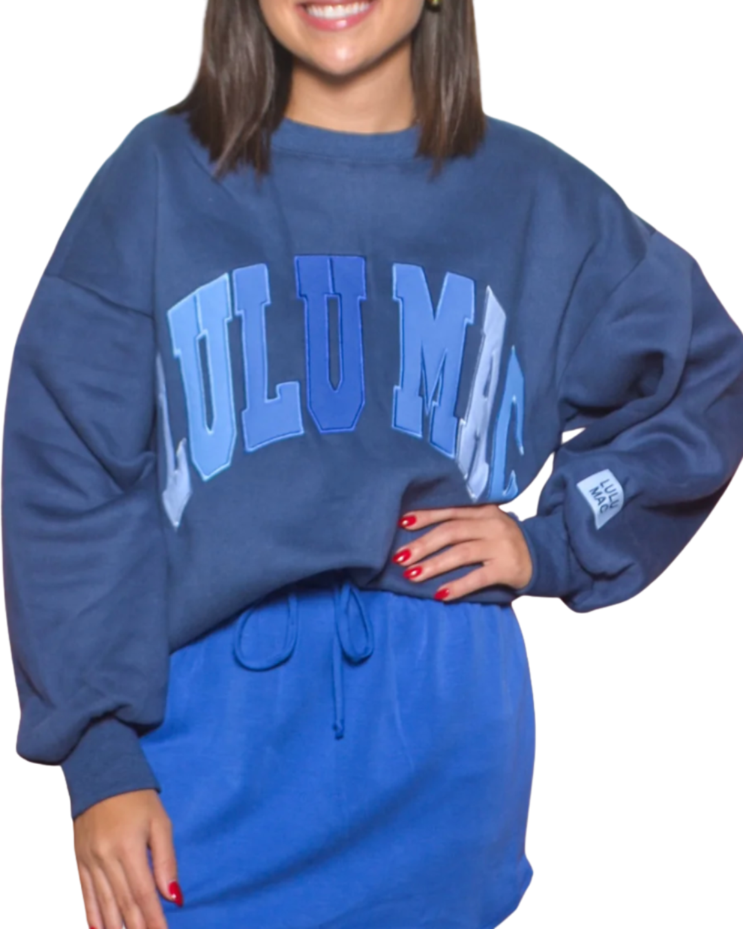 LULU MAC MULTI STITCH SWEATSHIRT - DEEP NAVY