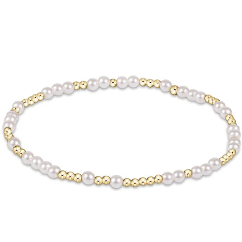 EXT HOPE UNWRITTEN 3MM BEAD BRACELET- PEARL