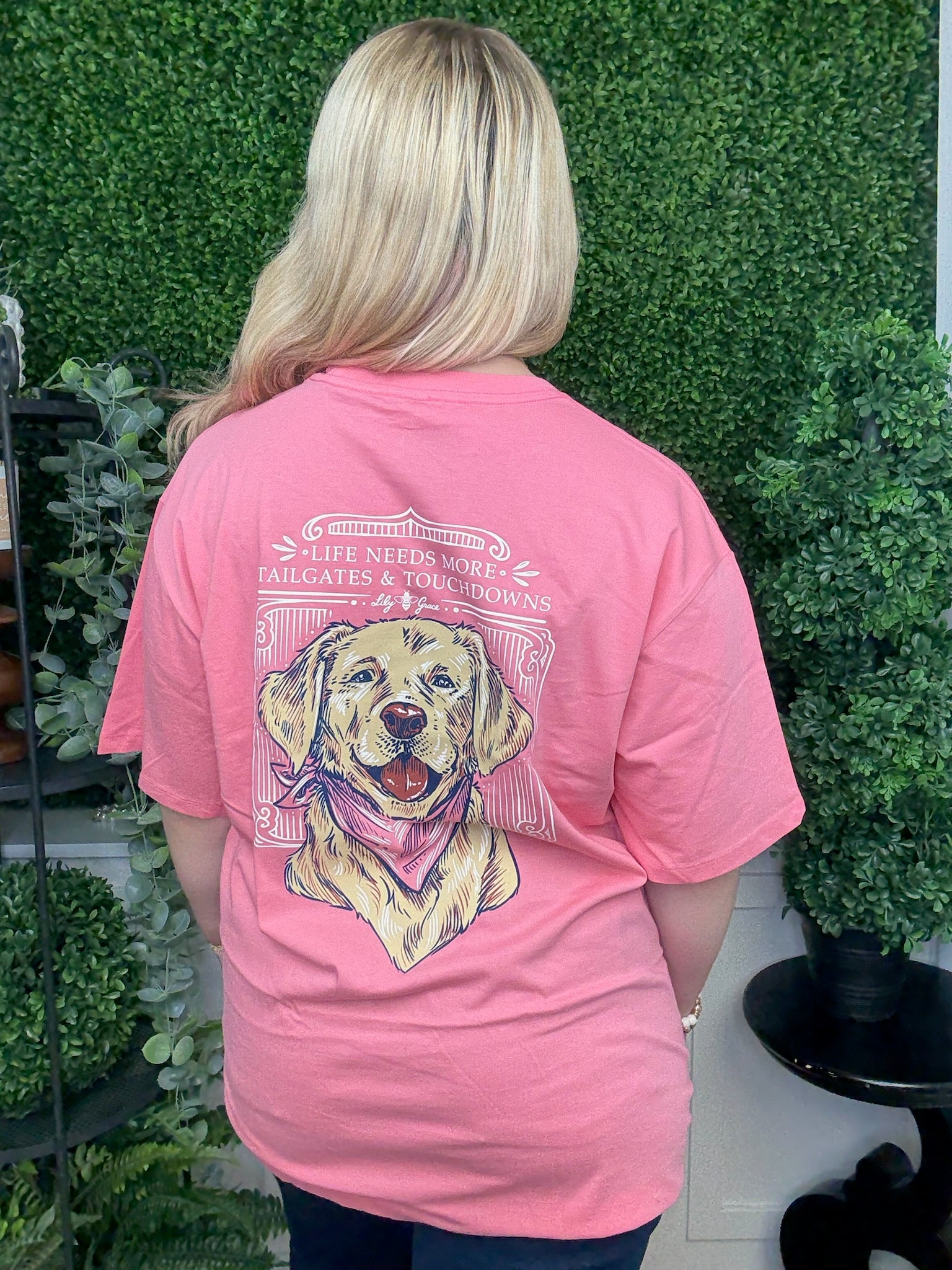 TAILGATES TOUCHDOWNS SS PINK