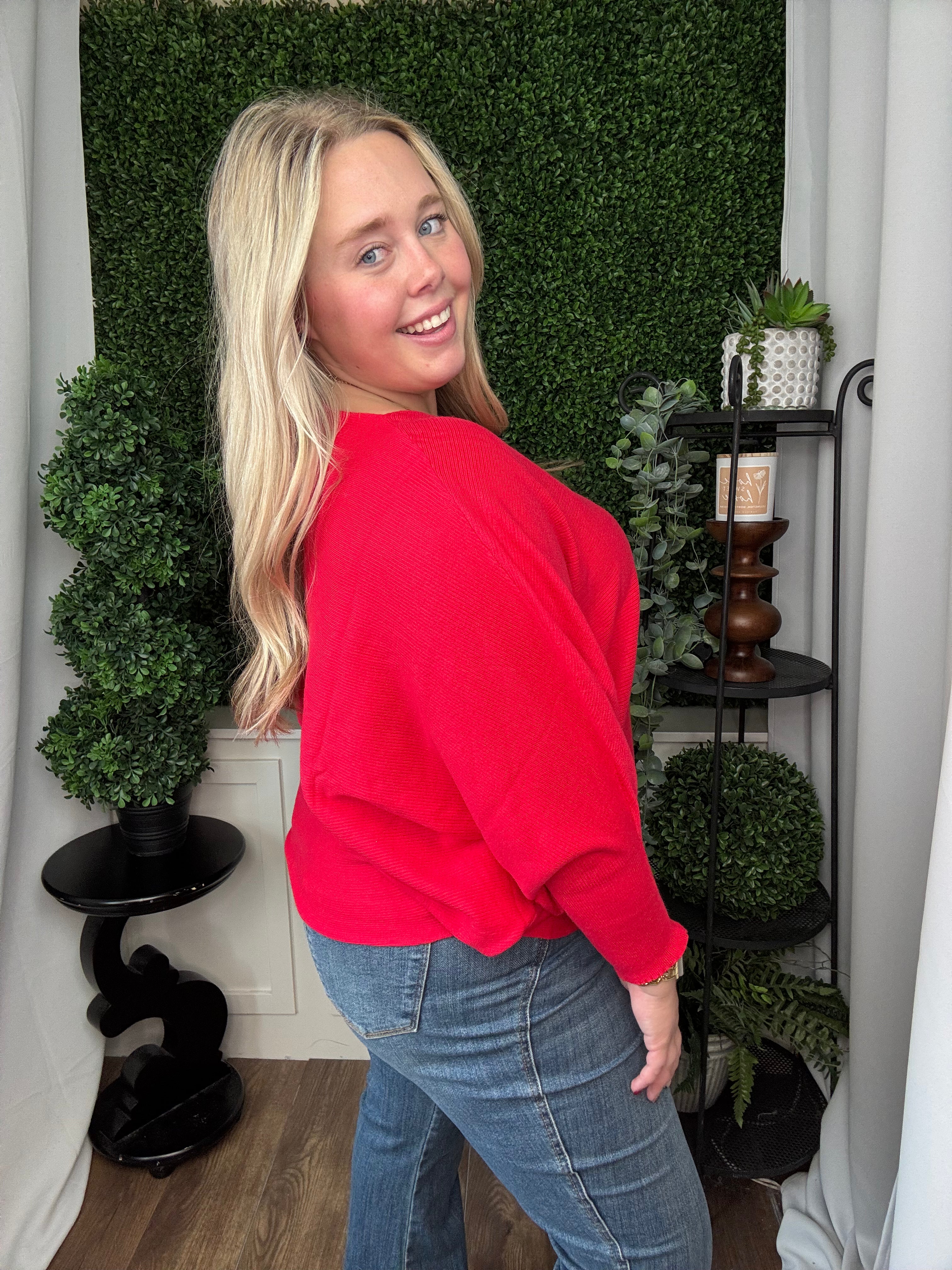 DOLEMAN PULLOVER - RED