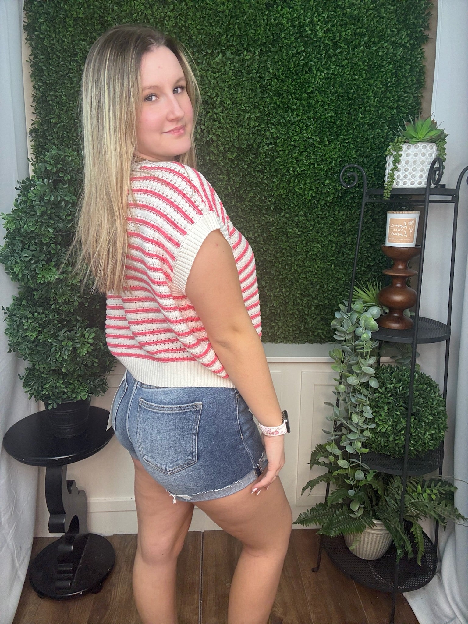 Candy Stripe Knit Top