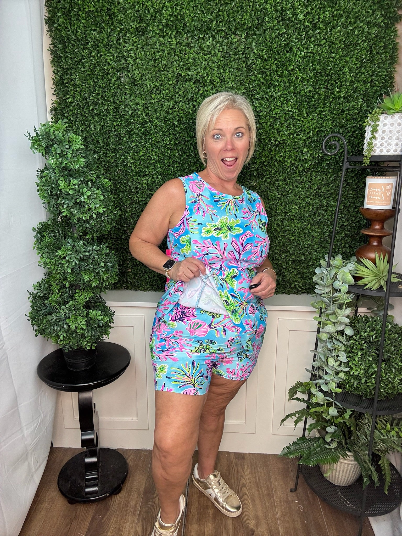 TRACEY DRESS WITH UNDER SHORTS - SKY