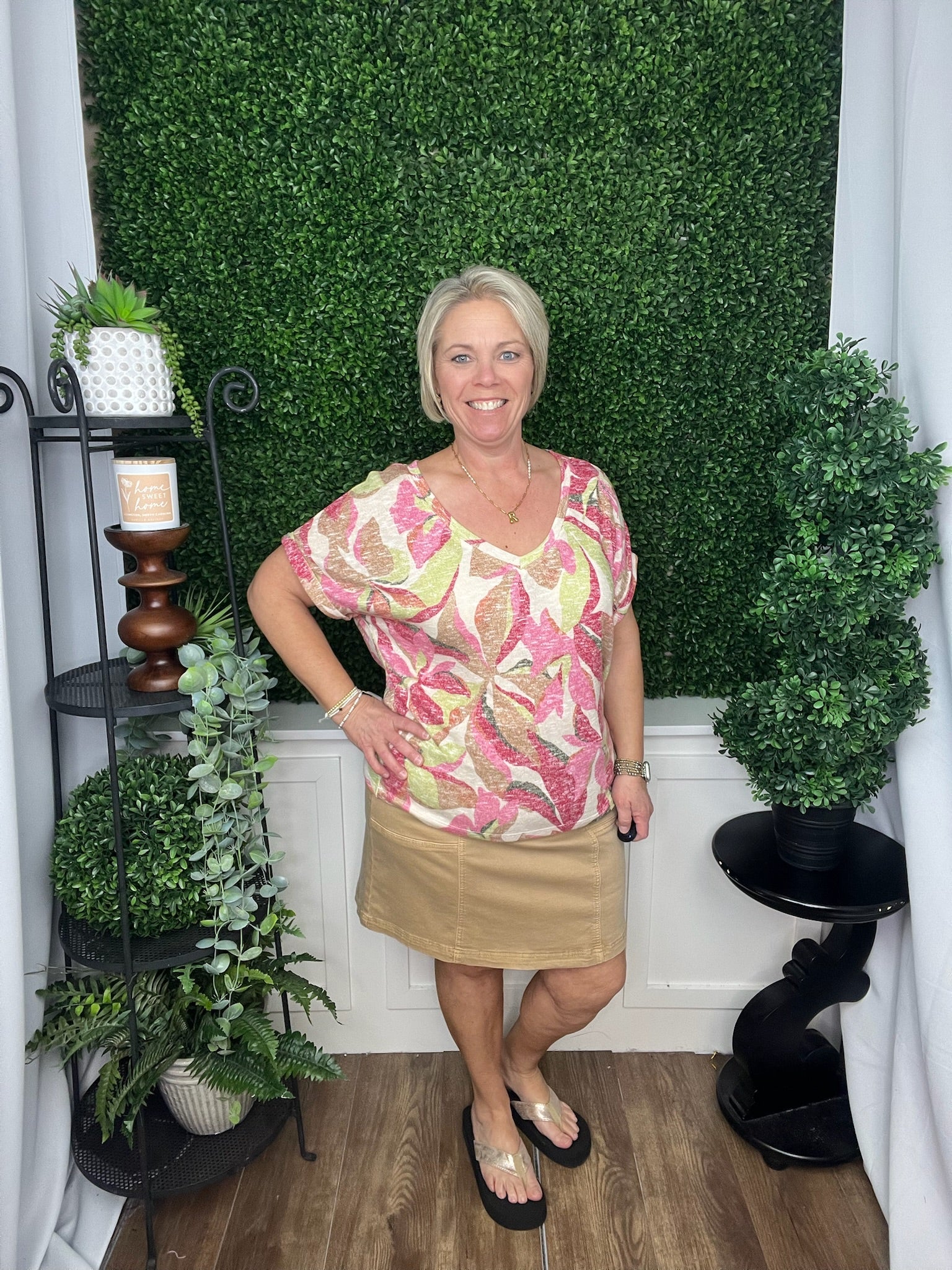 PULL ON SKORT W/POCKETS - SESAME