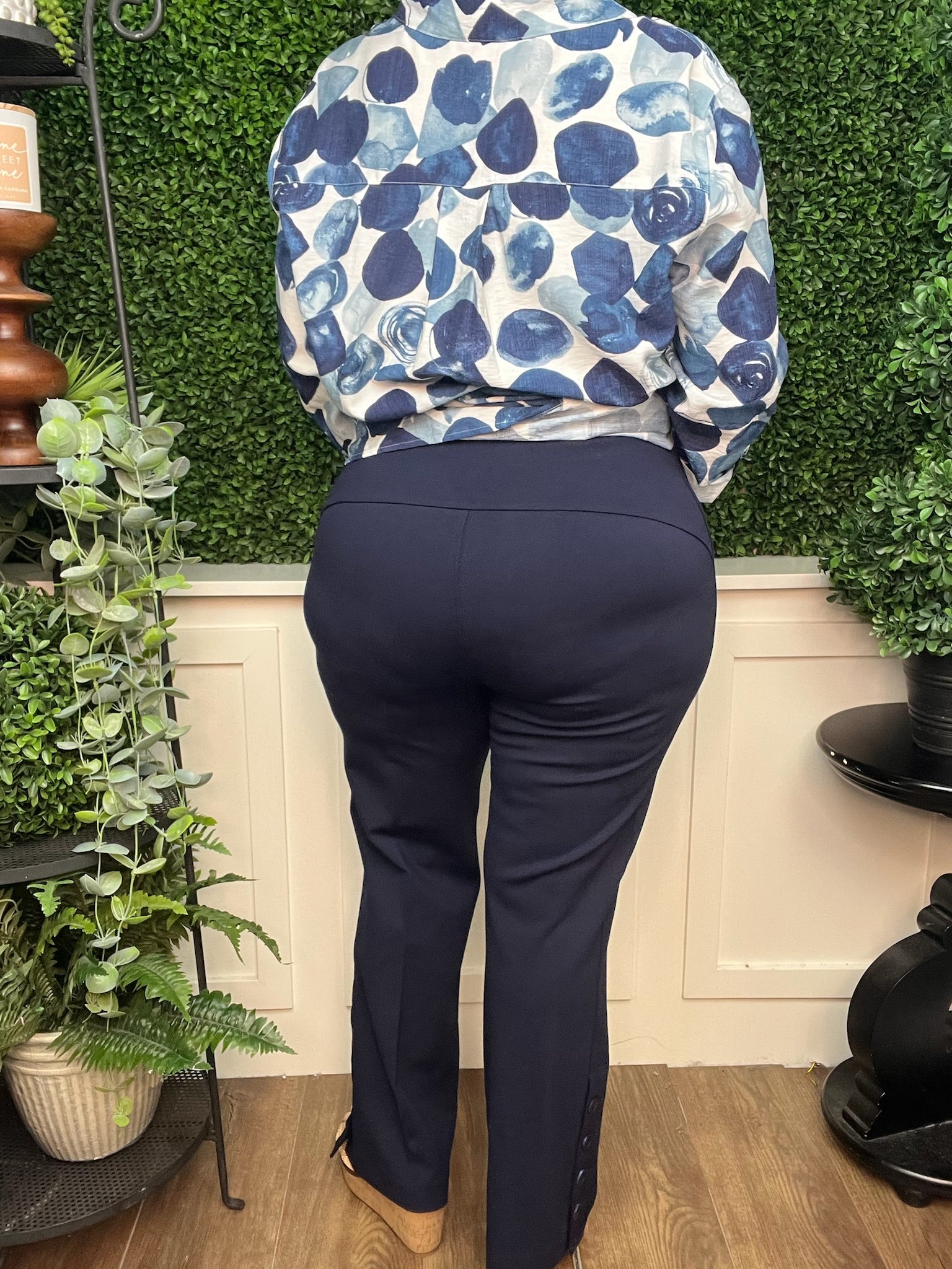 STELLA PULLON KICK FLARE PANTS 27" INS - CADET BLUE