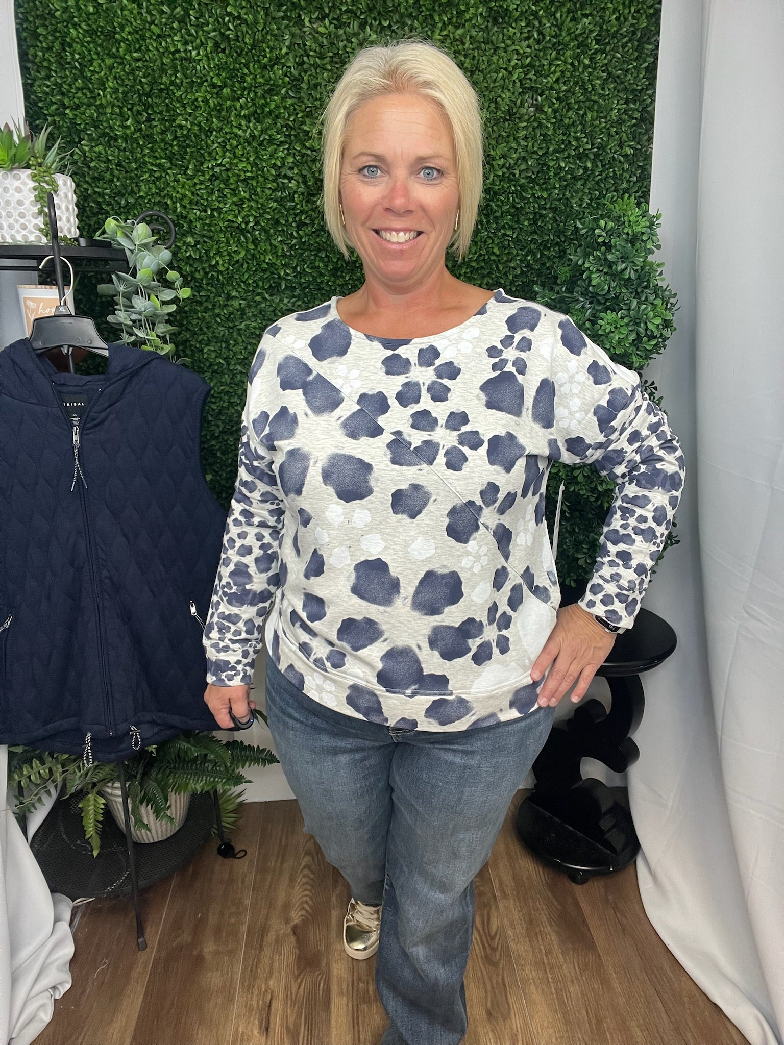 LS CREW NECK TOP - SANDSTONE