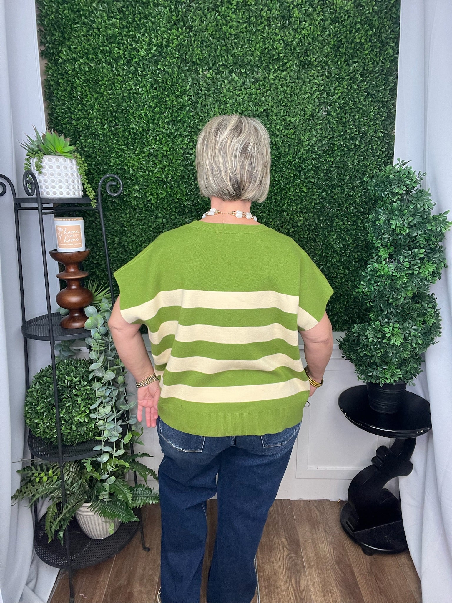 STRIPE SHORT SLEEVE TOP