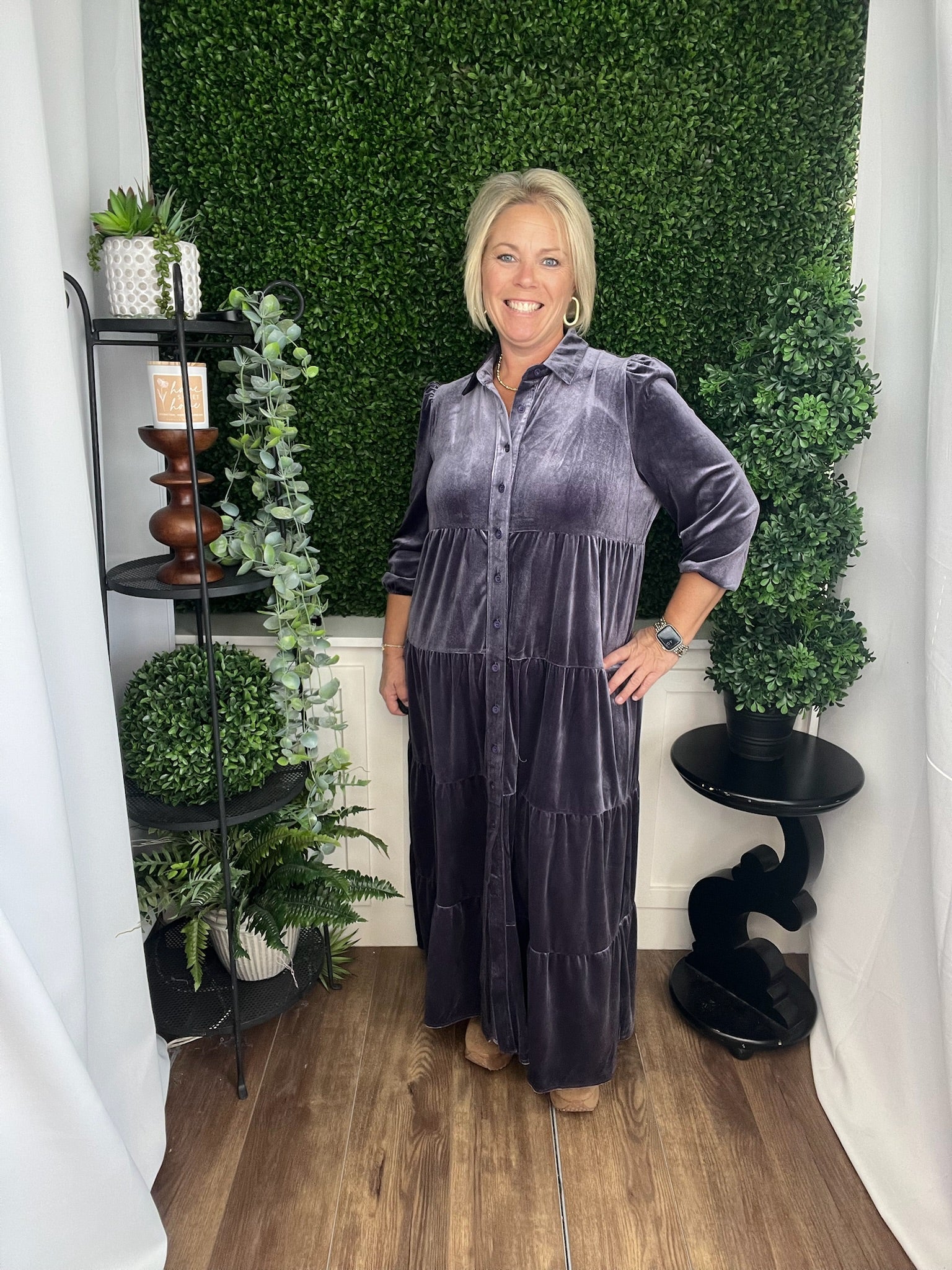 ROMANCE IMAGINED VELOUR DRESS - MULBERRY