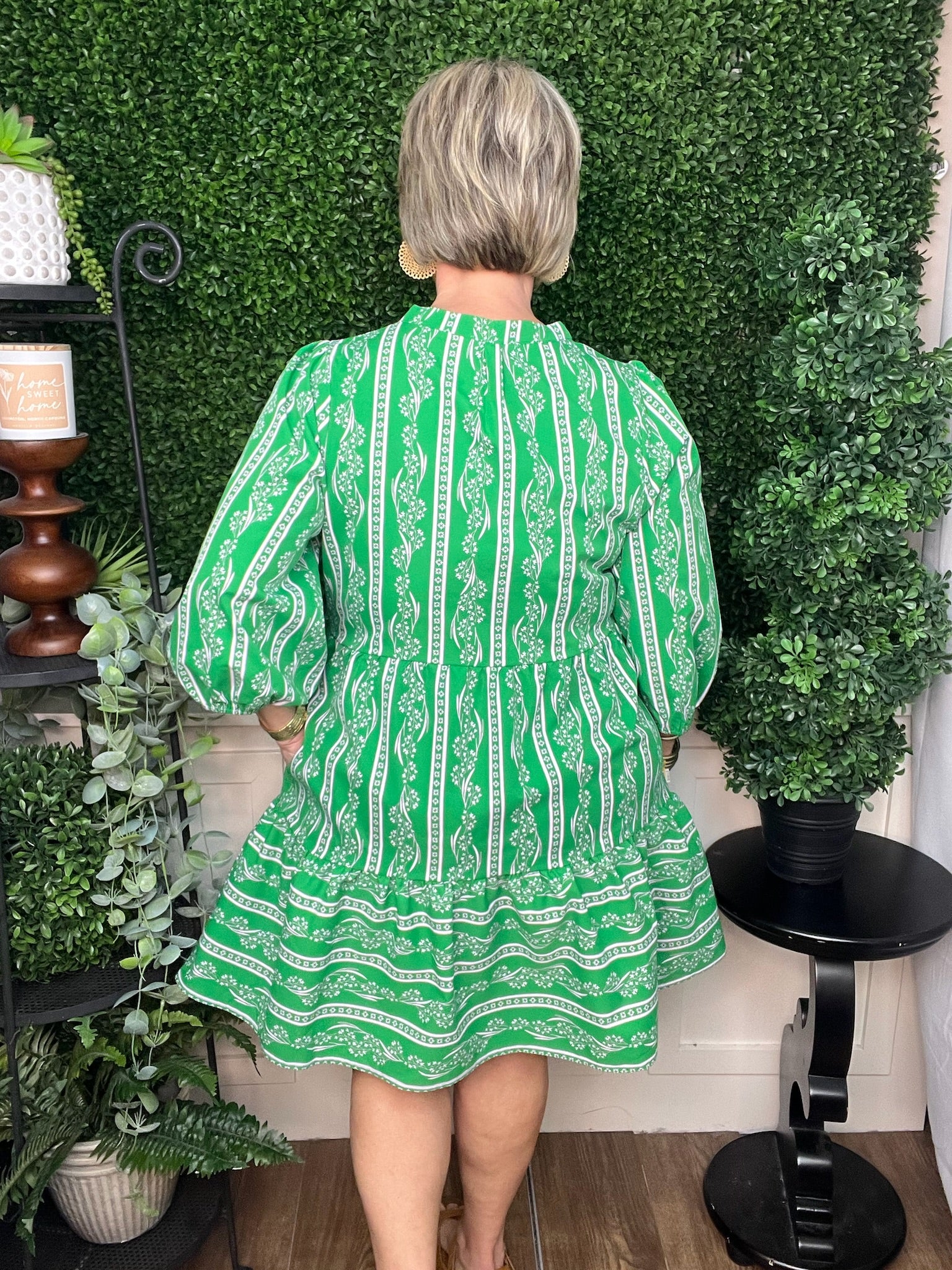 MINI DRESS RILEY GARDEN LACE GREEN