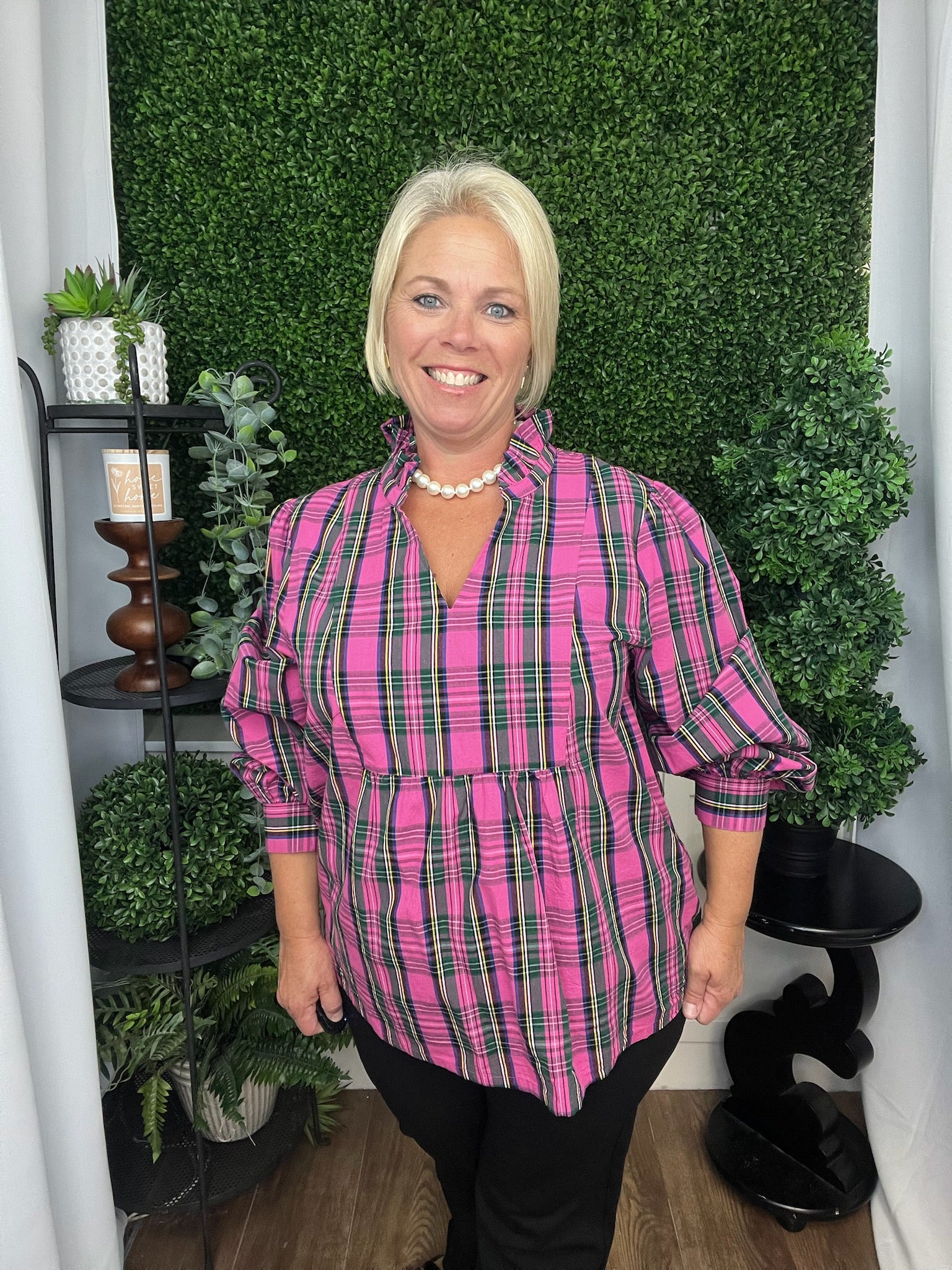 MITZY PLAID TOP