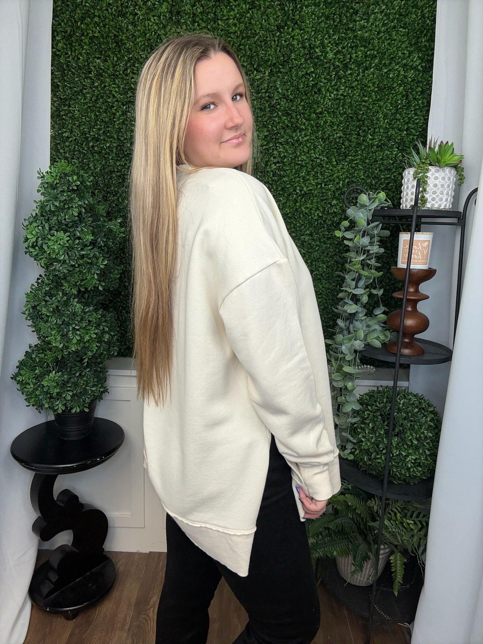 MELANGE LA JOLLA TOP - IVORY