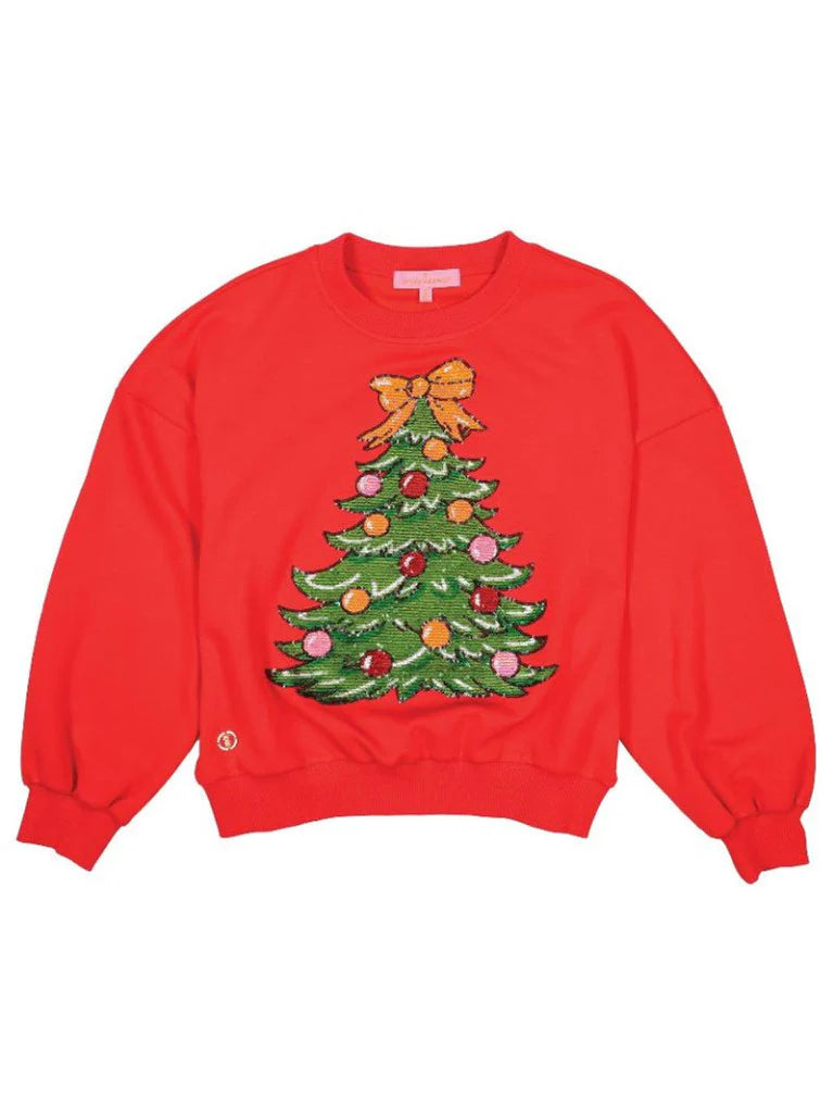 SEQUIN CREWNECK SWEATSHIRT - TREE