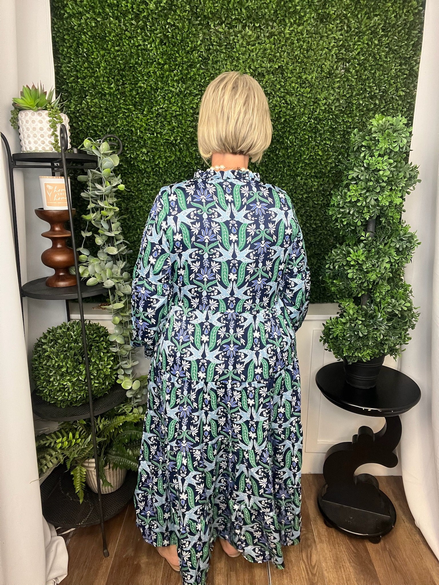 CHRISTINA DRESS GOSSAMER WINGS - NAVY