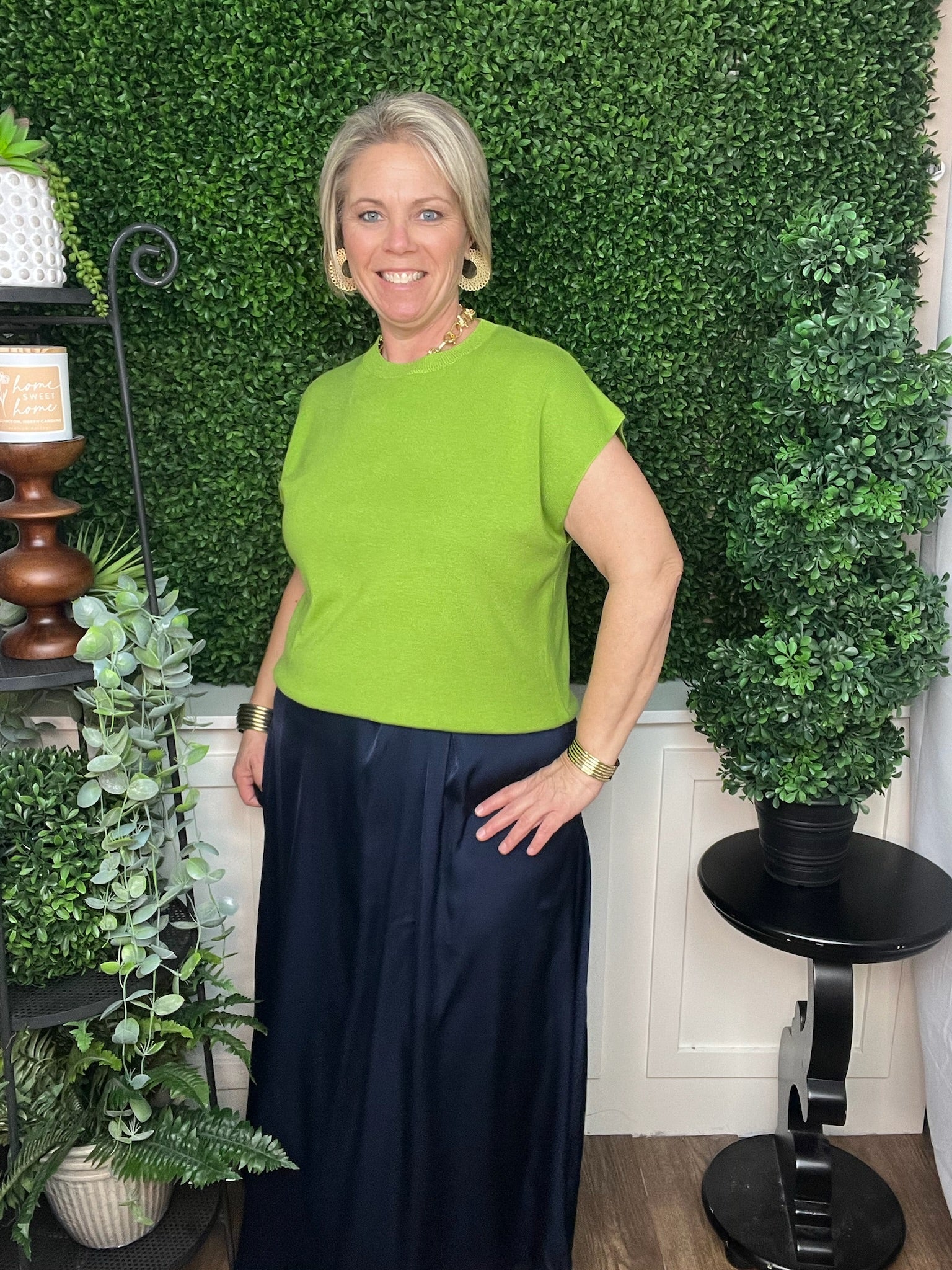 LIME SHORT SLEEVE TOP