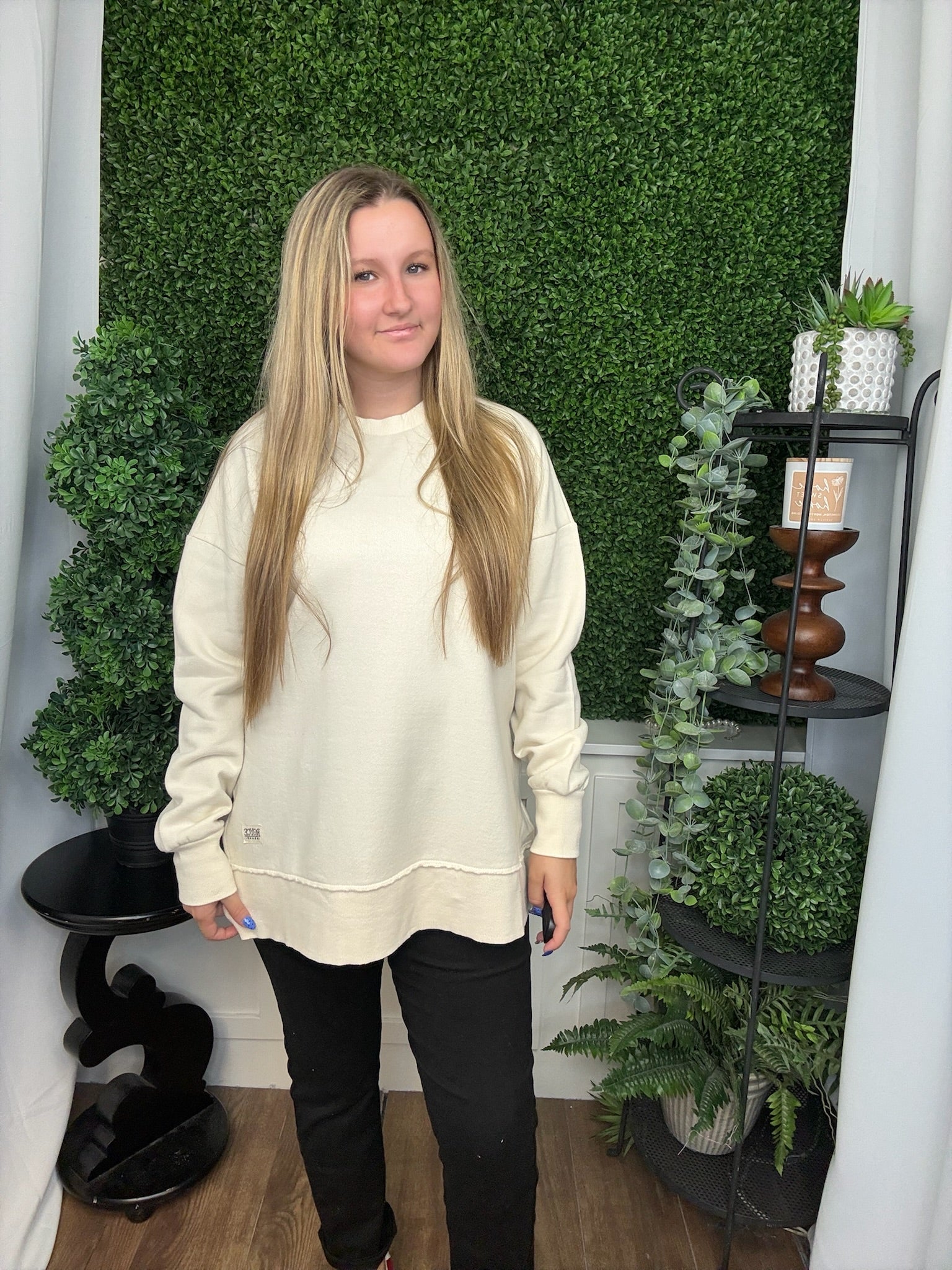 MELANGE LA JOLLA TOP - IVORY