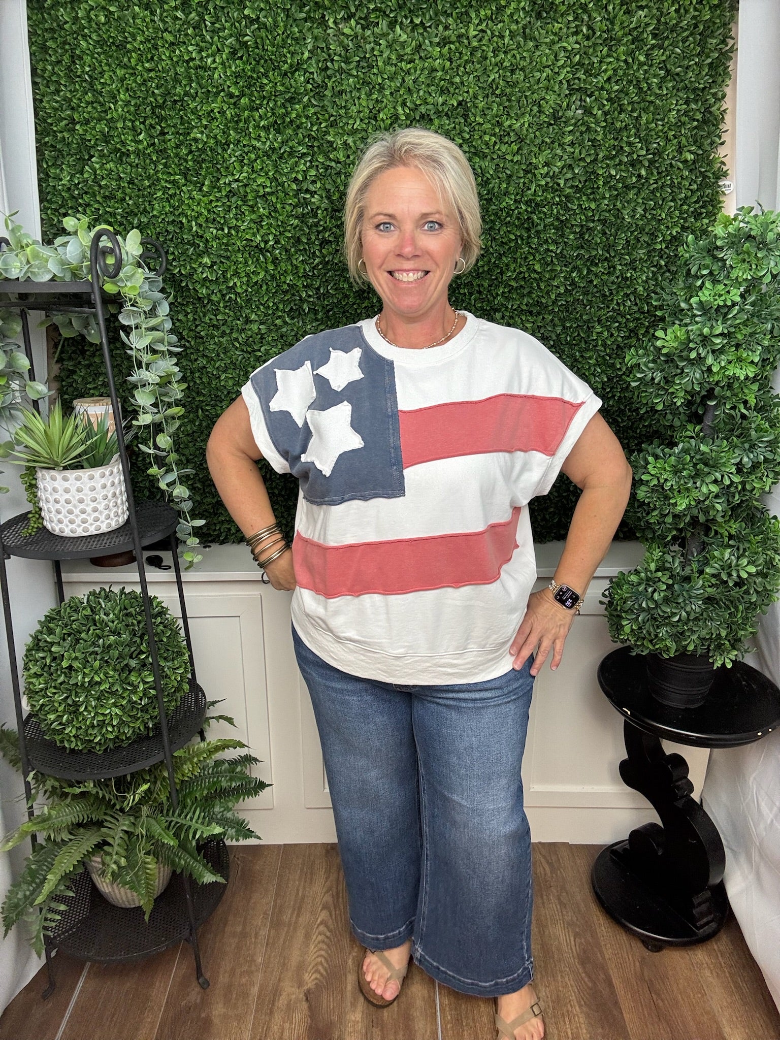 Vintage Inspired American Flag Graphic Tee