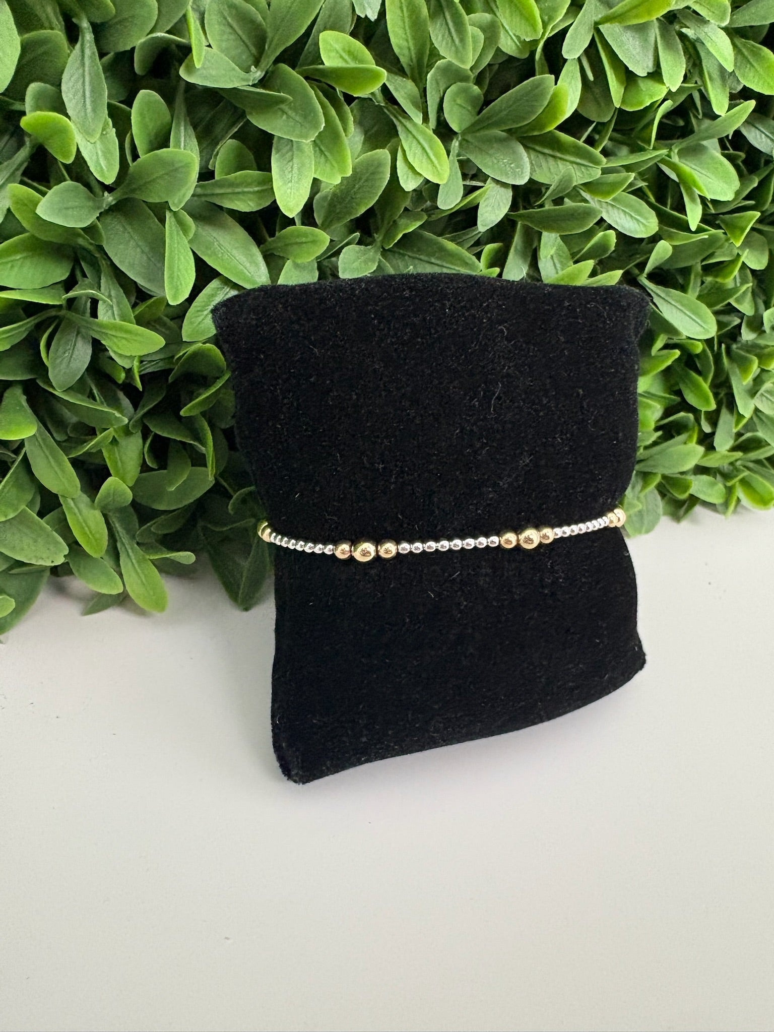 PURPOSE GOLD 4MM BEAD BRACELET - MIXED METAL