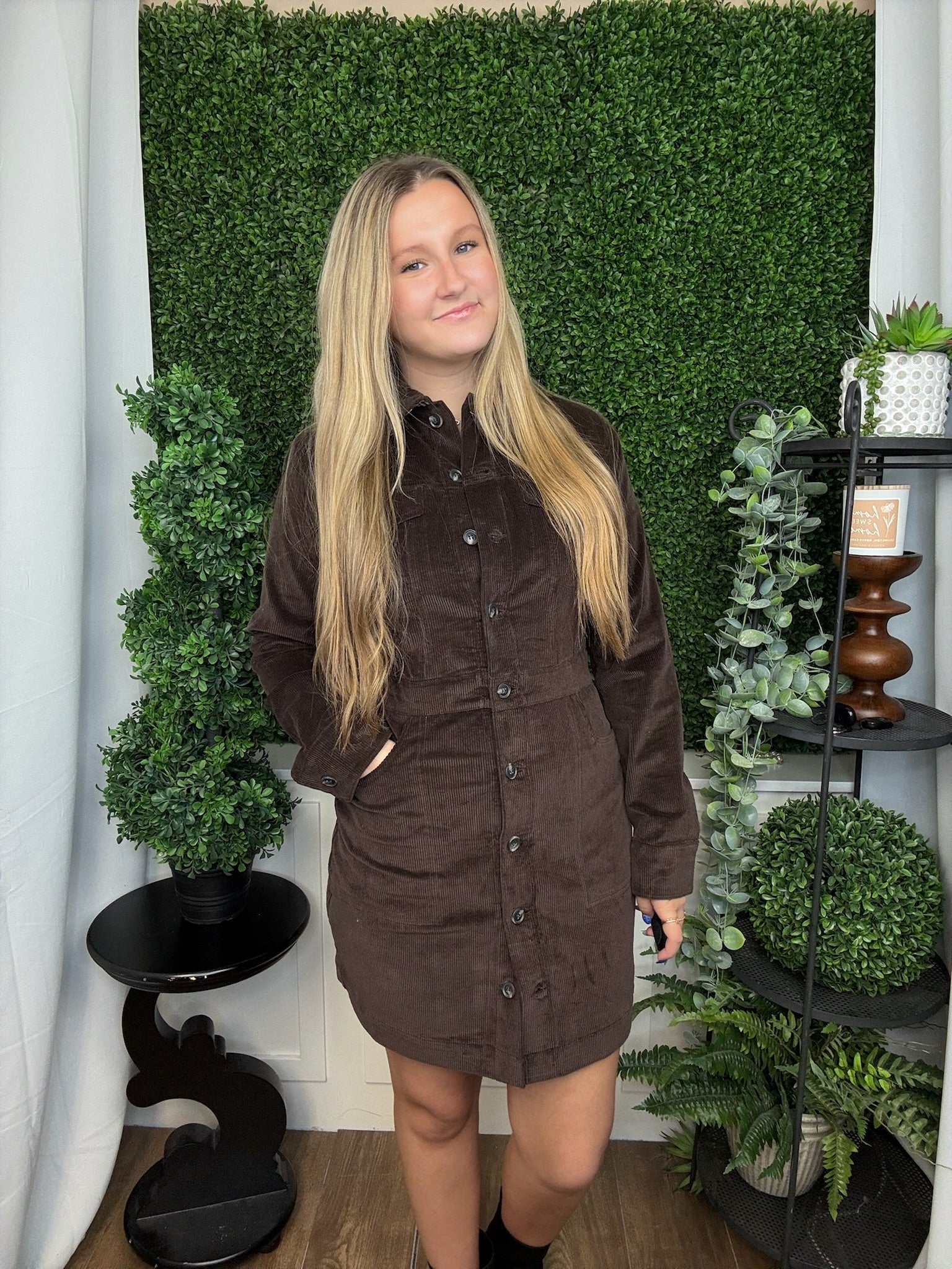 GLADYS DRESS COFFEE BEAN