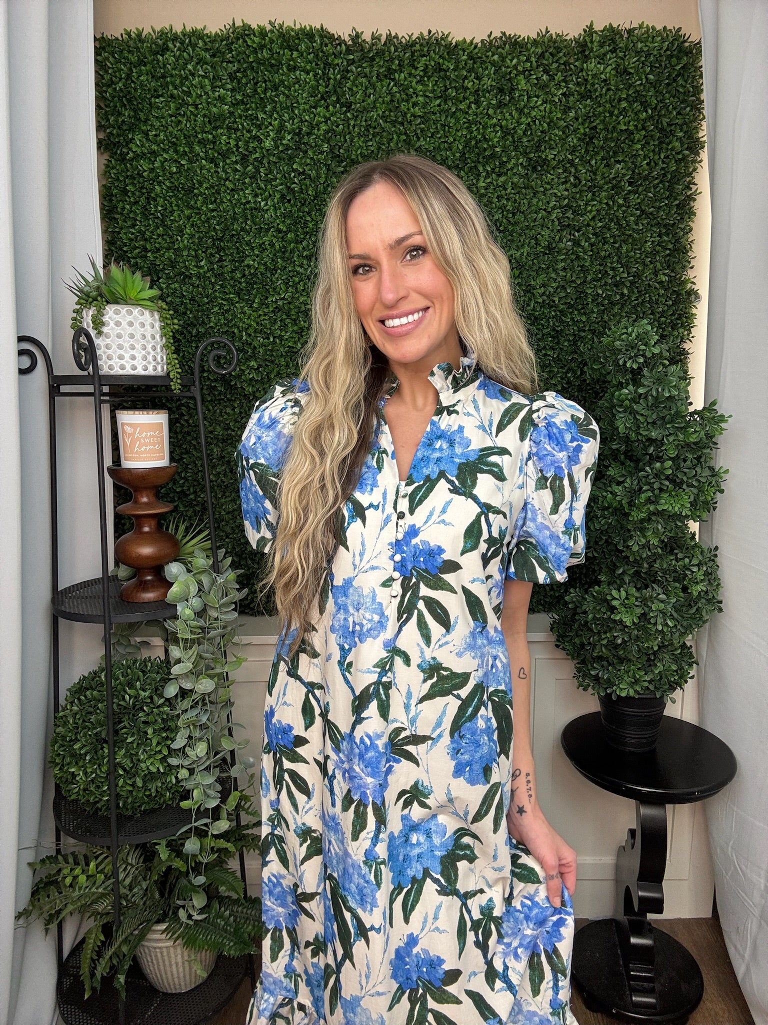 Ivory Royal floral dress