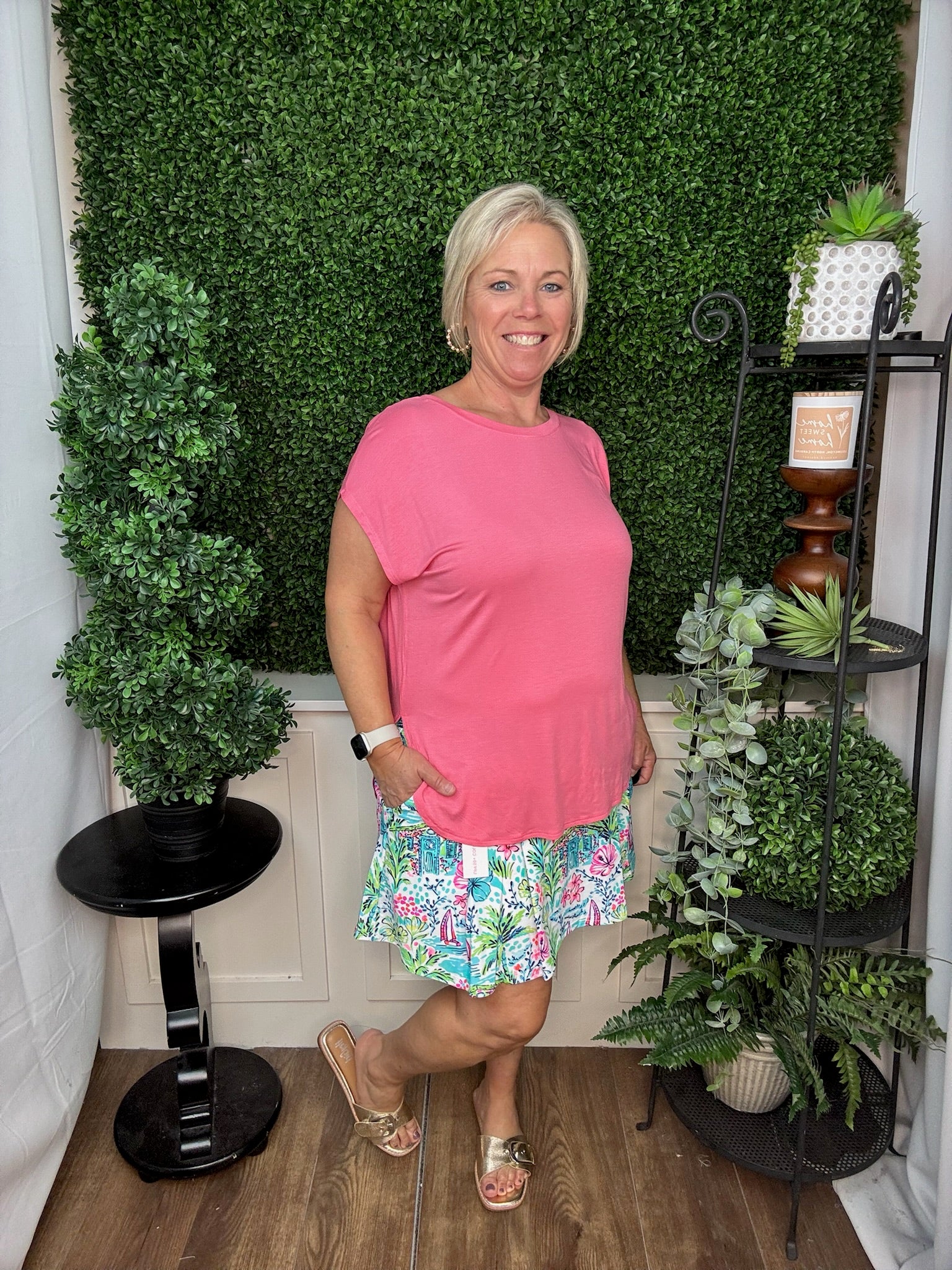 ELOWYN SUBTLE PLEATED SKORT - WHITE