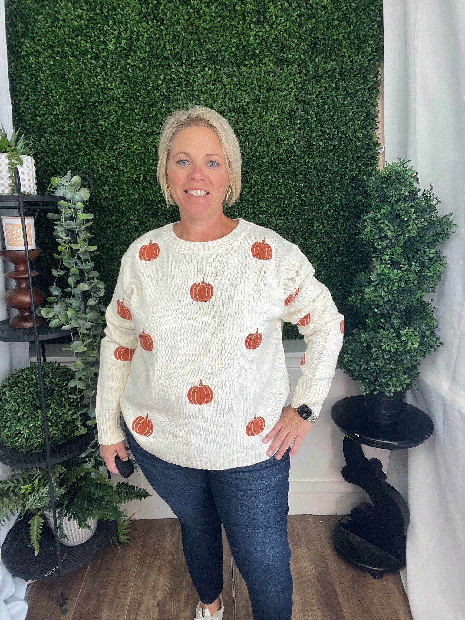 Cream Pumpkin Sweater