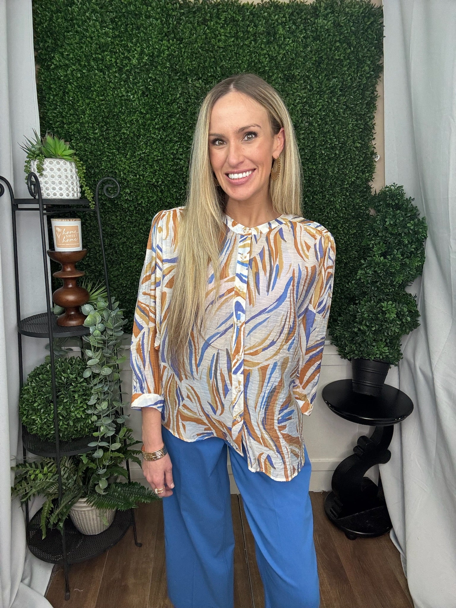 DOLMAN SLEEVE WIDE BLOUSE - MARINA