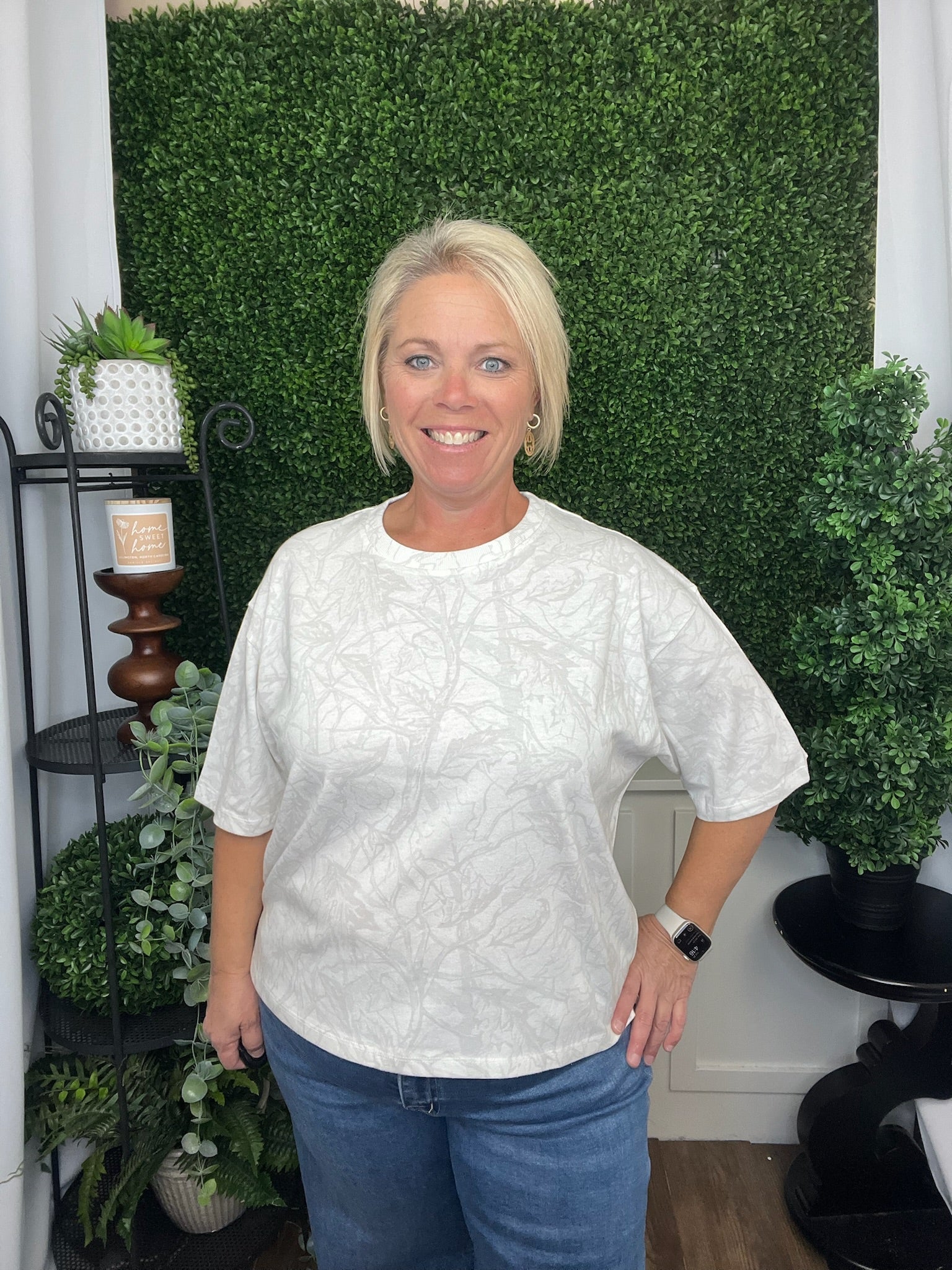 WOODLAND CAMO SS WAIST LENGTH TEE - ICE WOODLAND