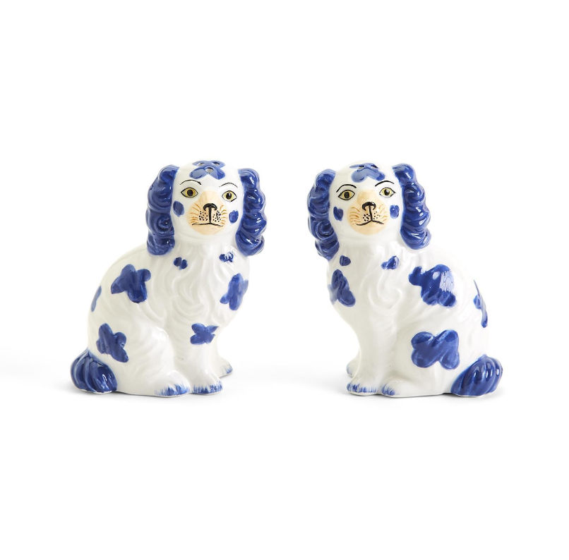 SAFFORDSHIRE DOG SALT & PEPPER SHAKER SET