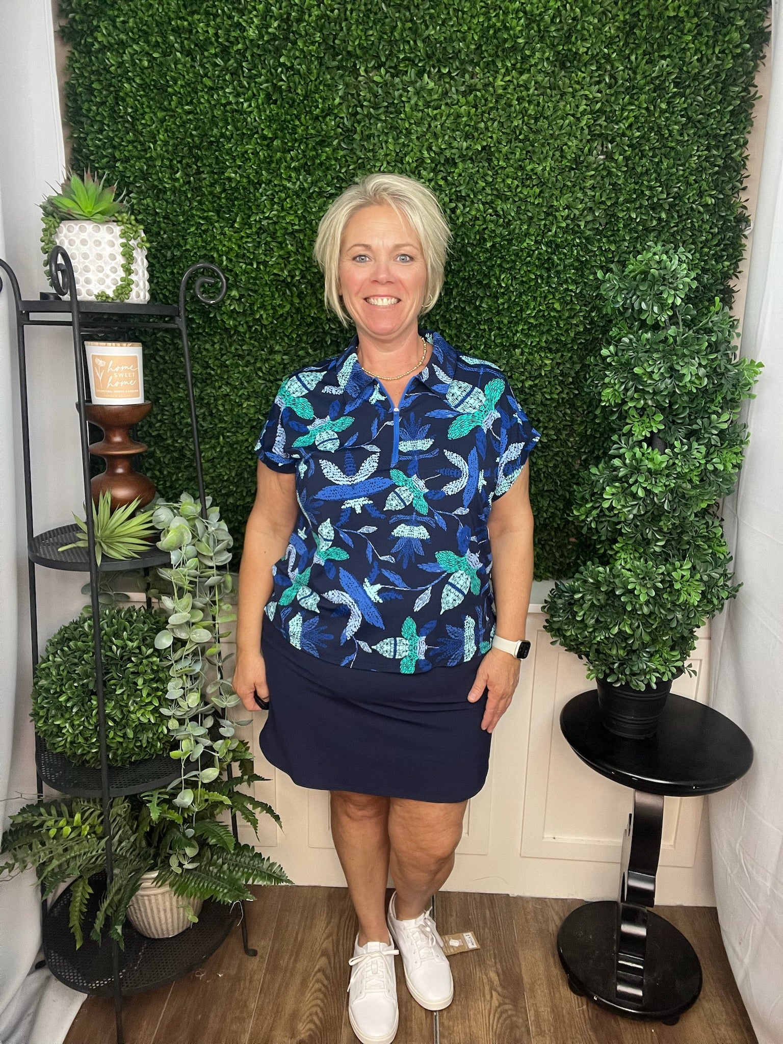 DOLMAN POLO TOP - BLUE SURF