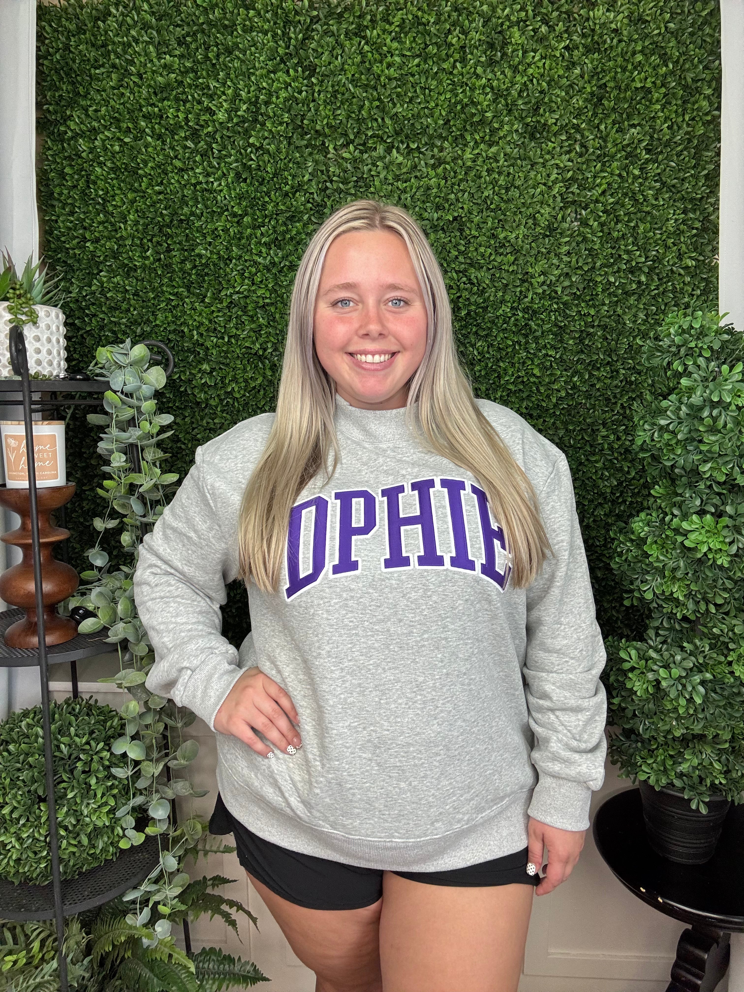 CAMPUS MOCK NECK CREW - DELTA PHI EPSILON
